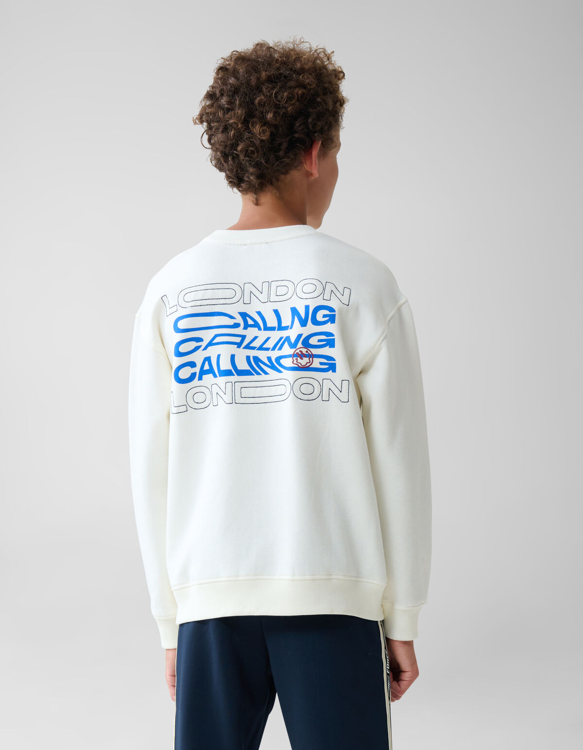 Artwork Sweater Wit SHOEBY BOYS