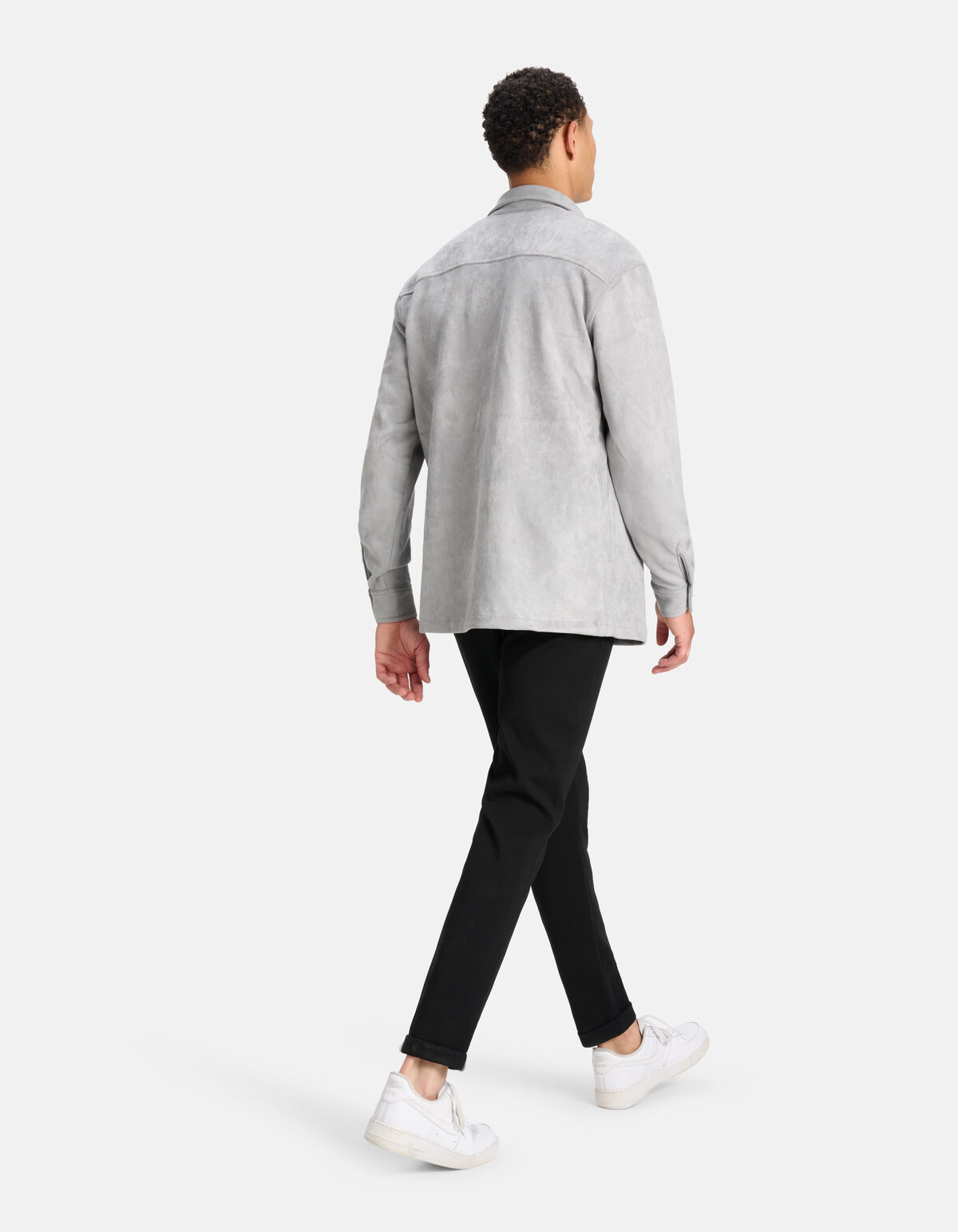 Suedine Overshirt Grijs REFILL
