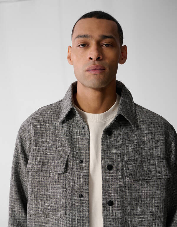 Geruit Overshirt Grijs SHOEBY MEN