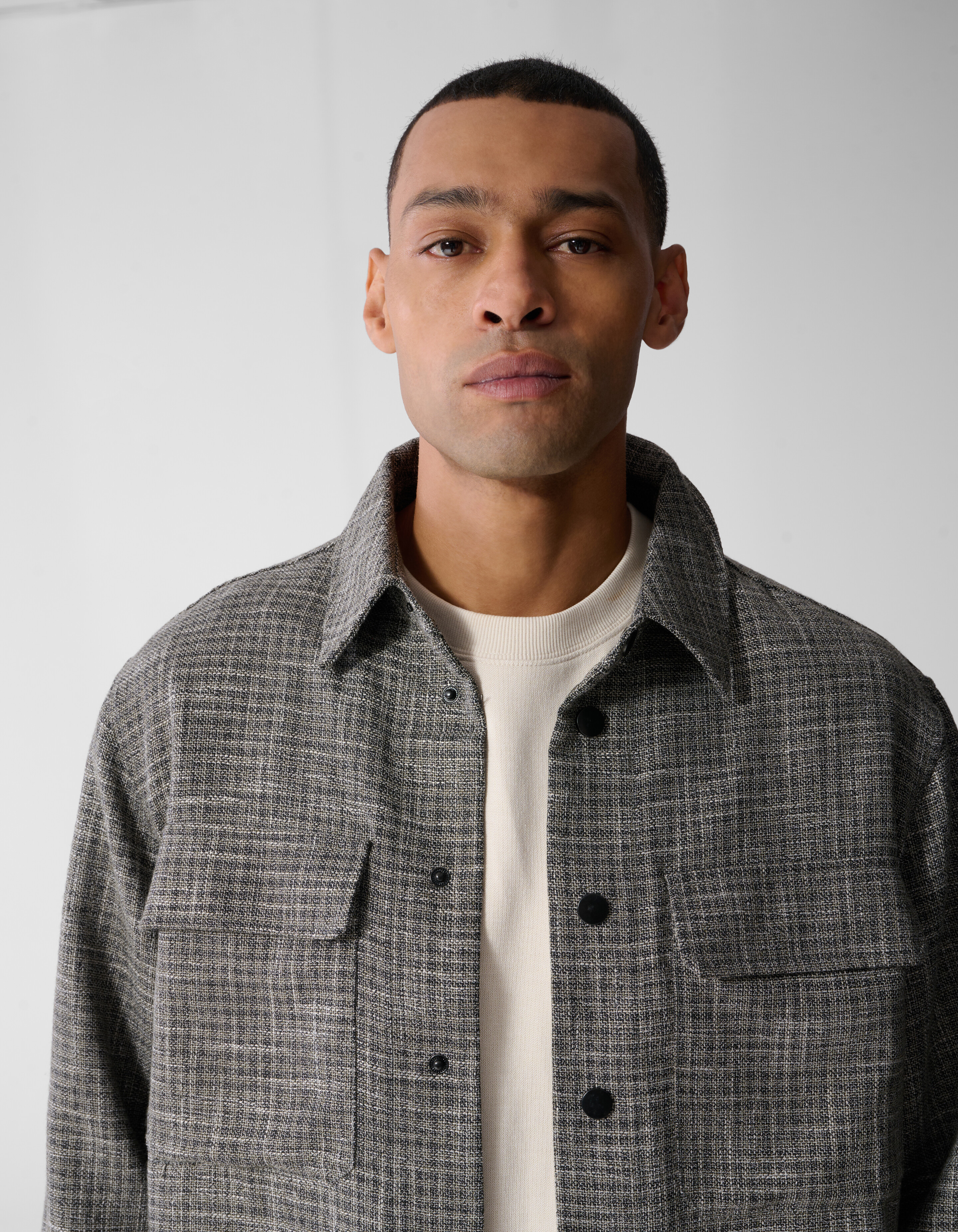 Geruit Overshirt Grijs SHOEBY MEN