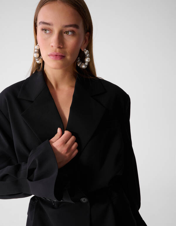 Relaxed Fit Blazer Zwart SHOEBY WOMEN