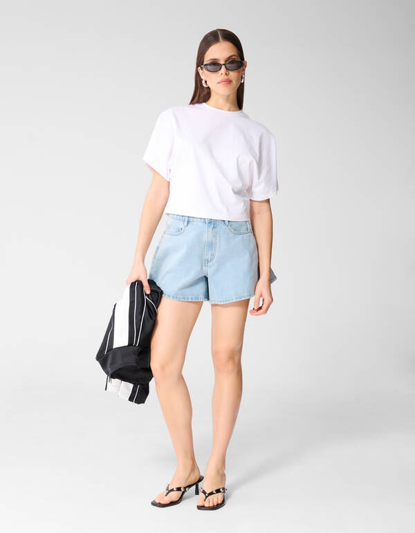 Denim Short Bleached By Monica SHOEBY WOMEN
