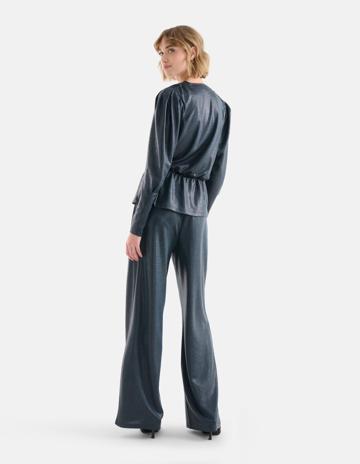 Coated Broek Petrol SHOEBY WOMEN