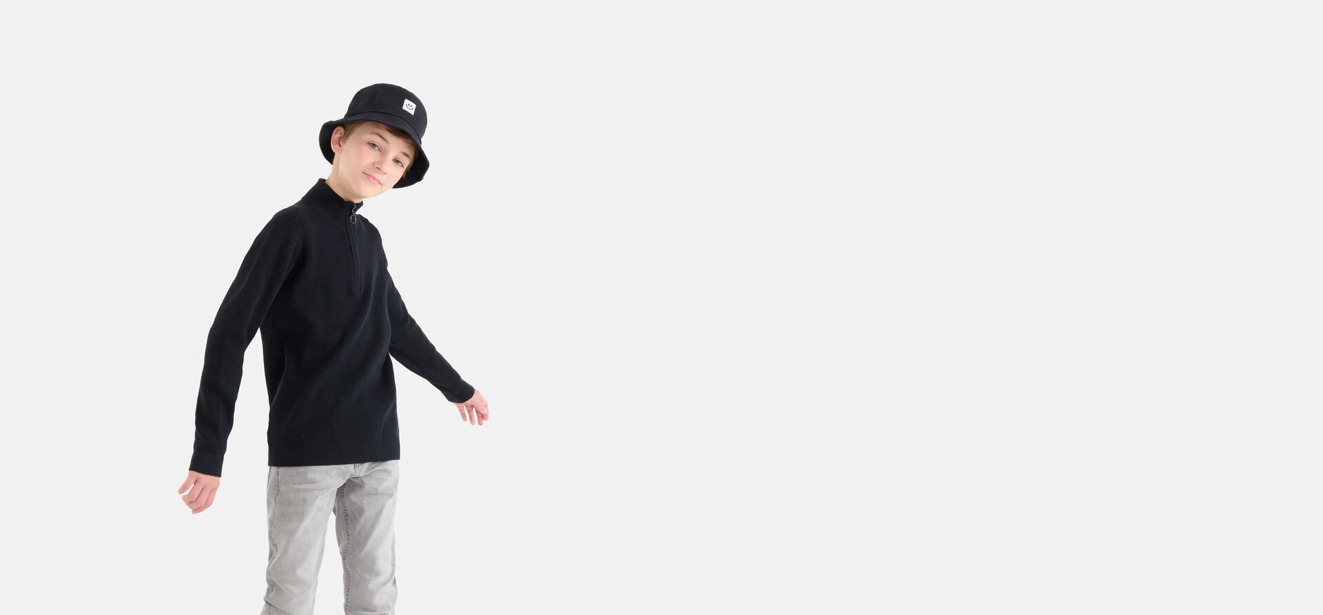 Zipper Trui Zwart SHOEBY BOYS