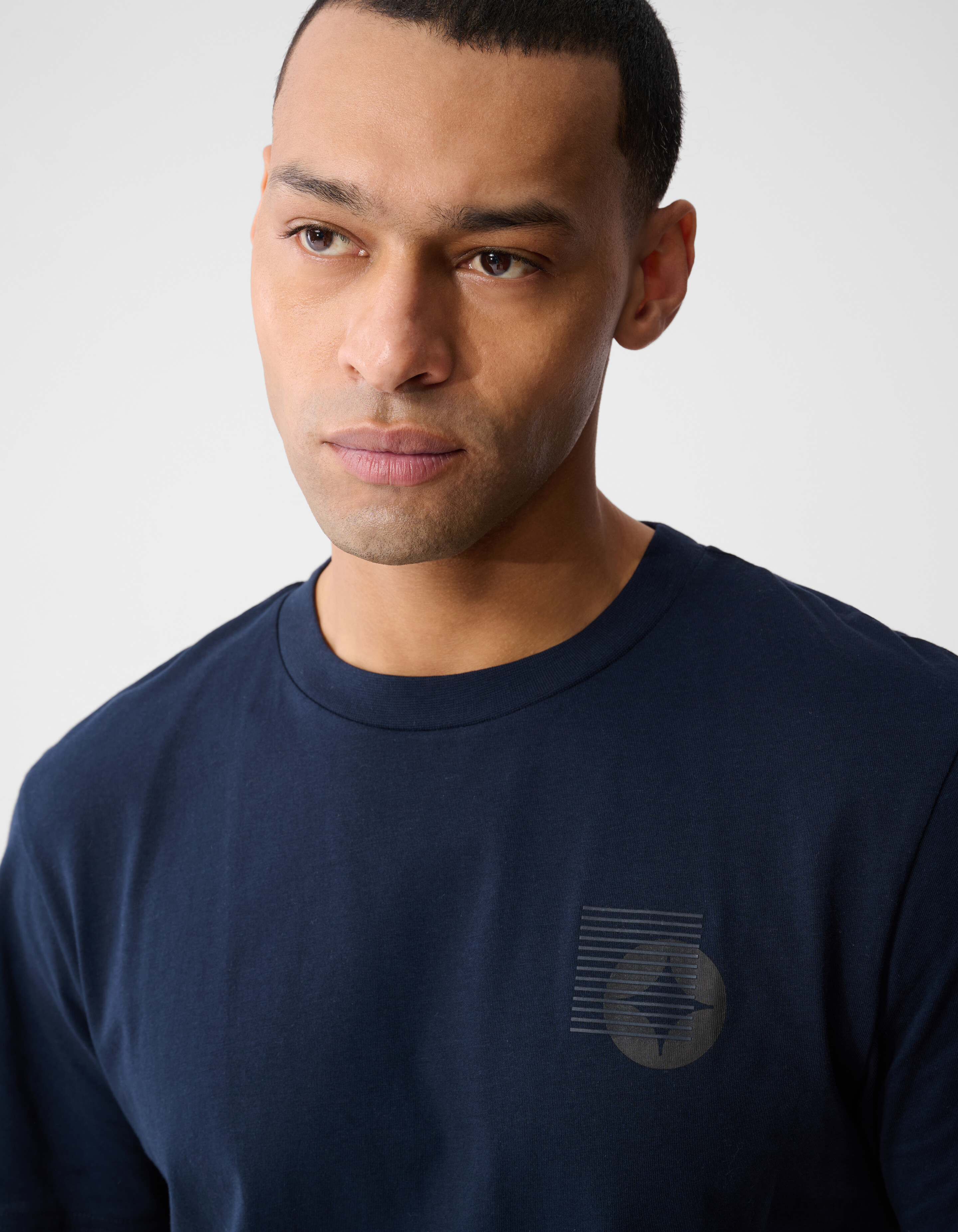 Stripe Box Artwork T-shirt Donkerblauw SHOEBY MEN