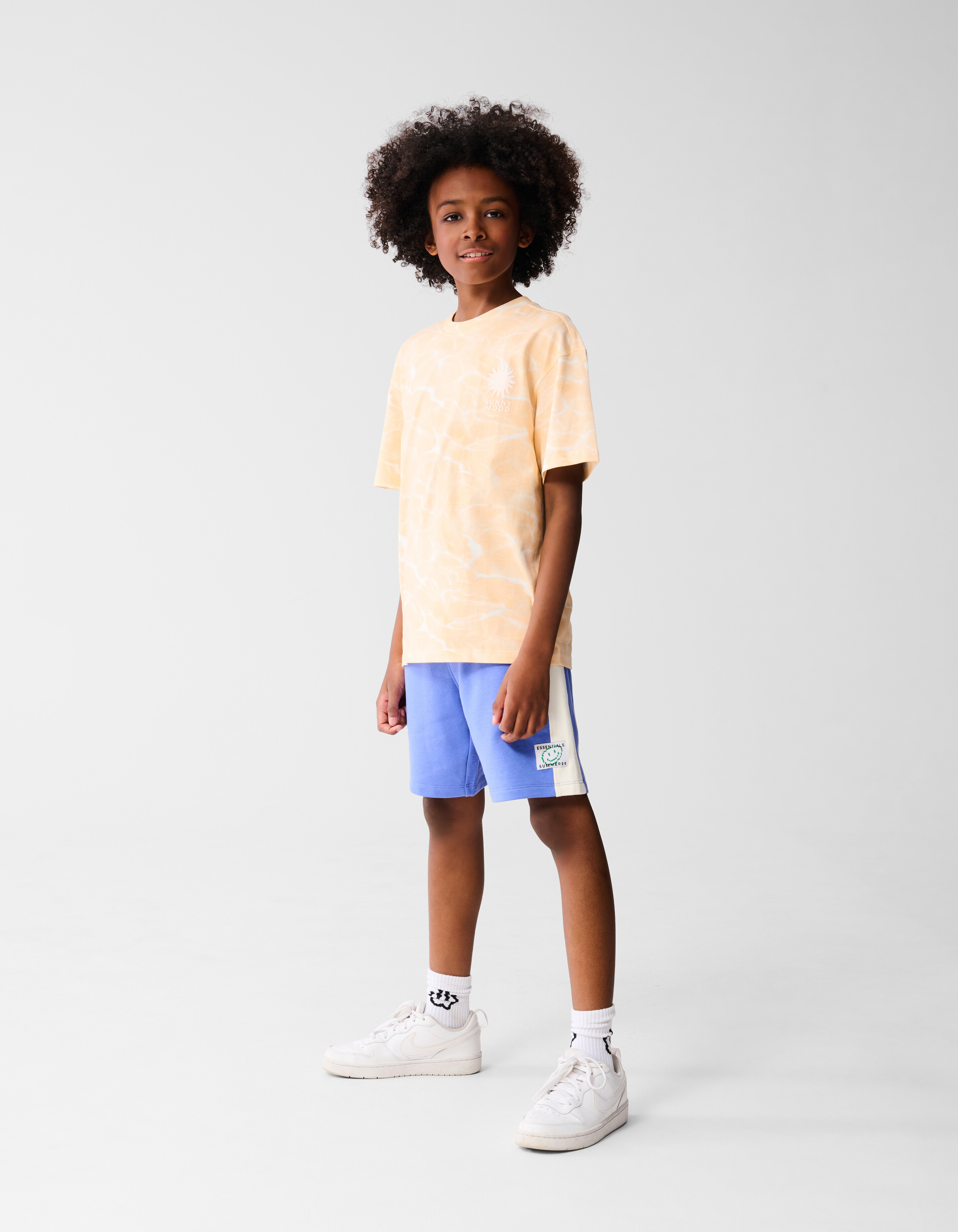 Bleached T-shirt Oranje SHOEBY BOYS