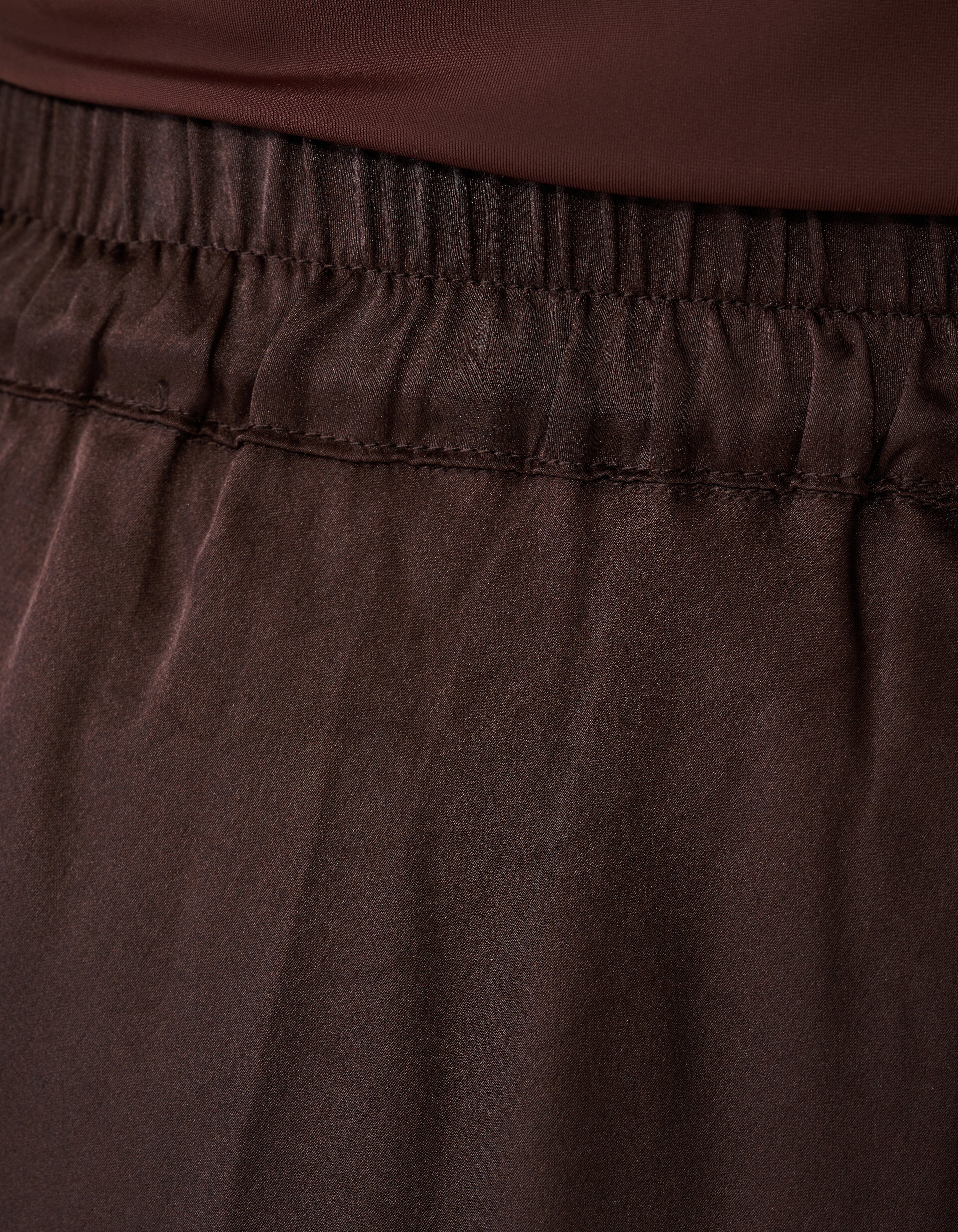 Satijnen Maxi Rok Donkerbruin SHOEBY WOMEN