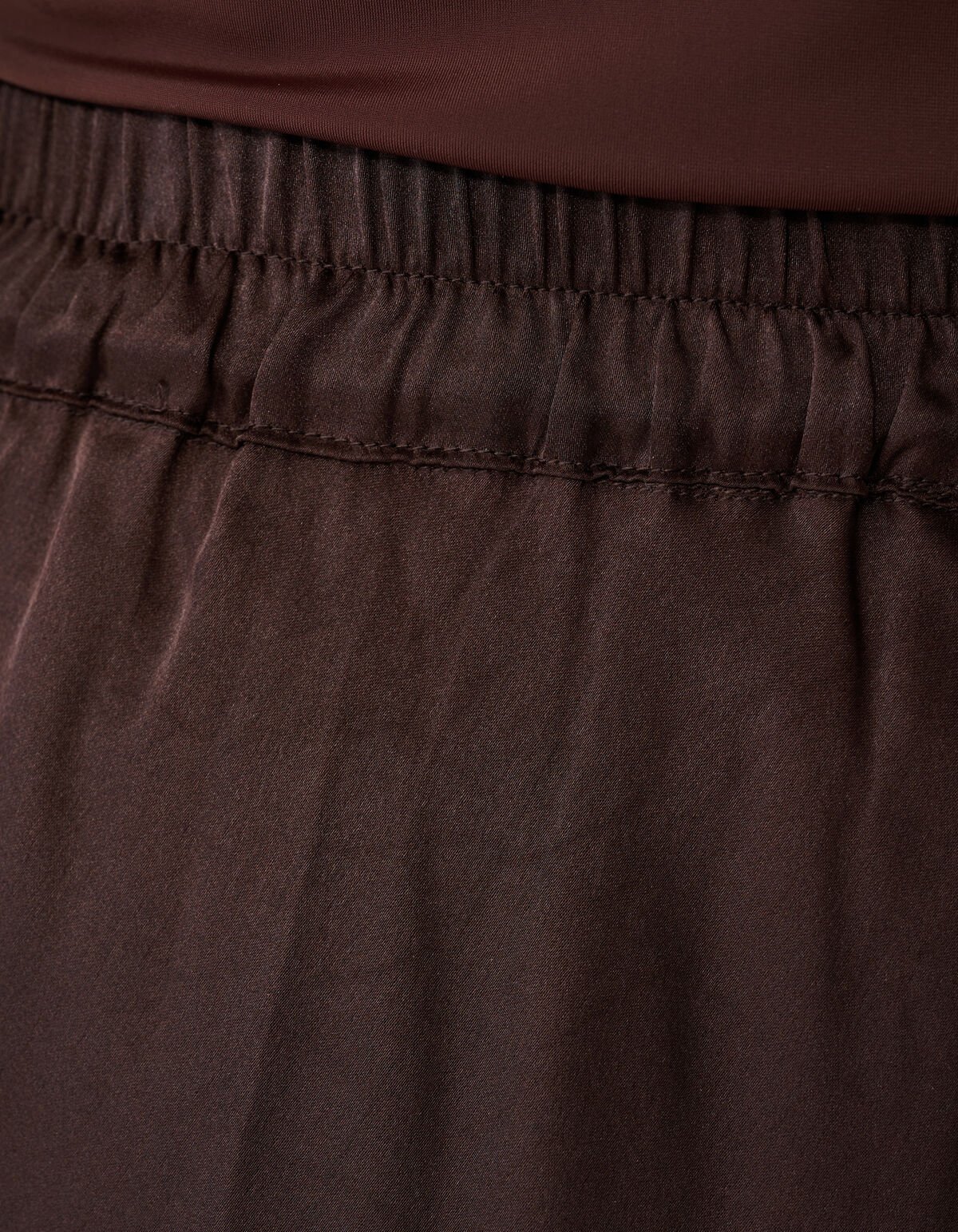 Satijnen Maxi Rok Donkerbruin SHOEBY WOMEN