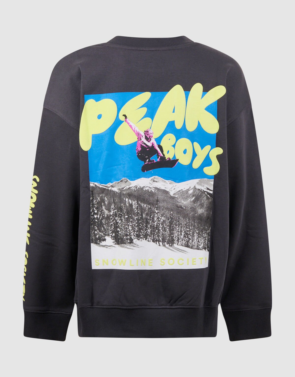 Peak Artwork Sweater Donkergrijs SHOEBY BOYS