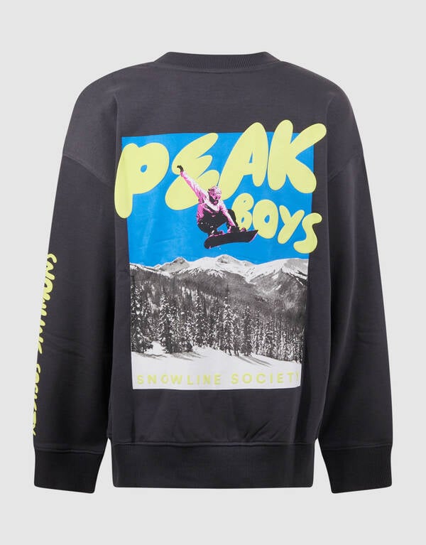 Peak Artwork Sweater Donkergrijs SHOEBY BOYS