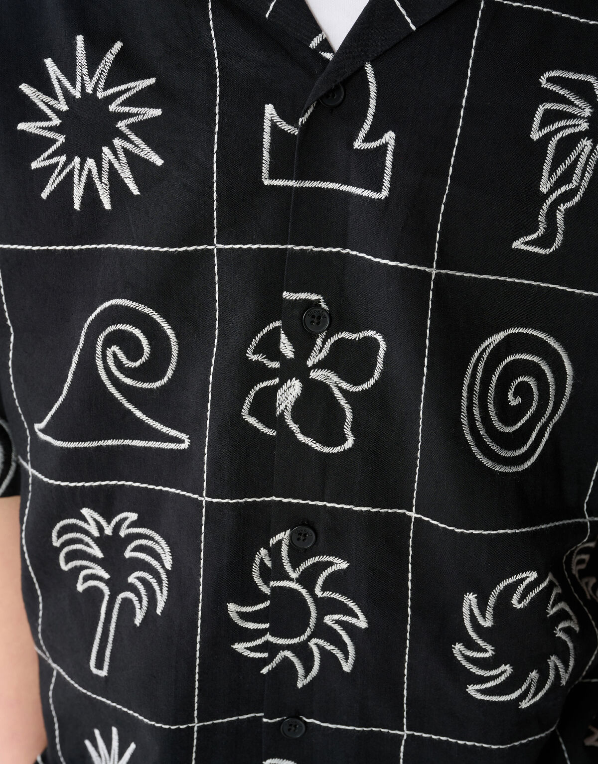 Embroidery Overhemd Zwart SHOEBY BOYS