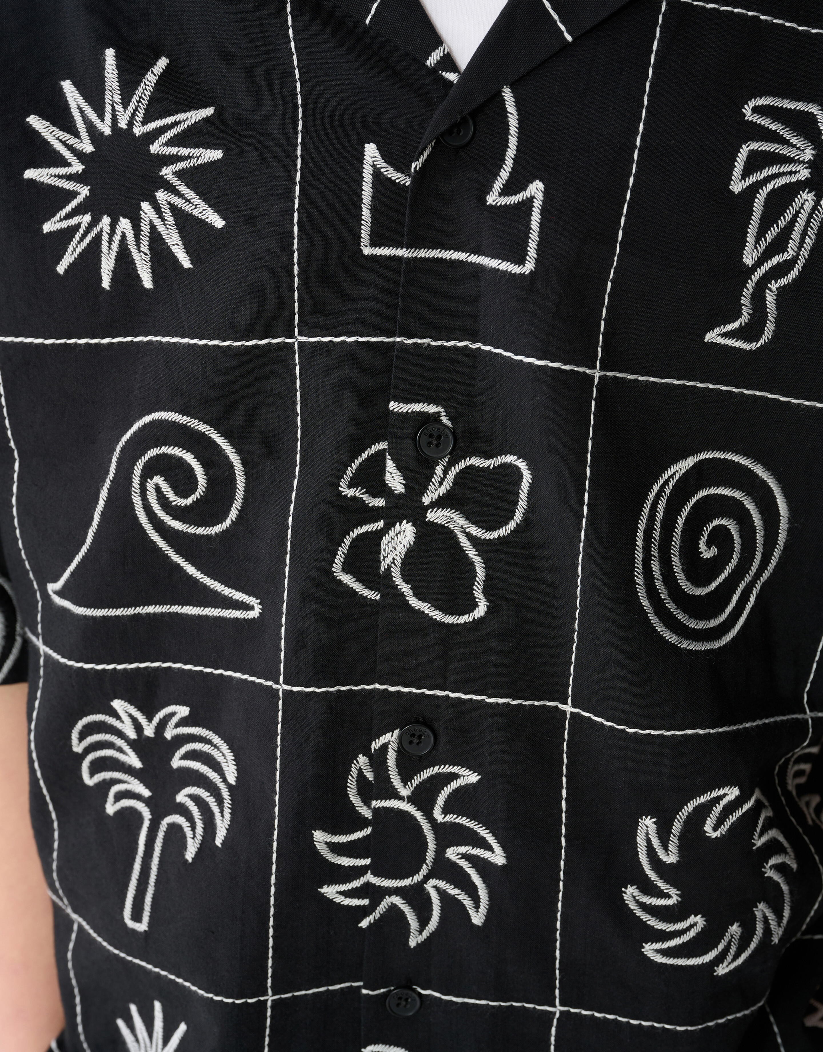 Embroidery Overhemd Zwart SHOEBY BOYS