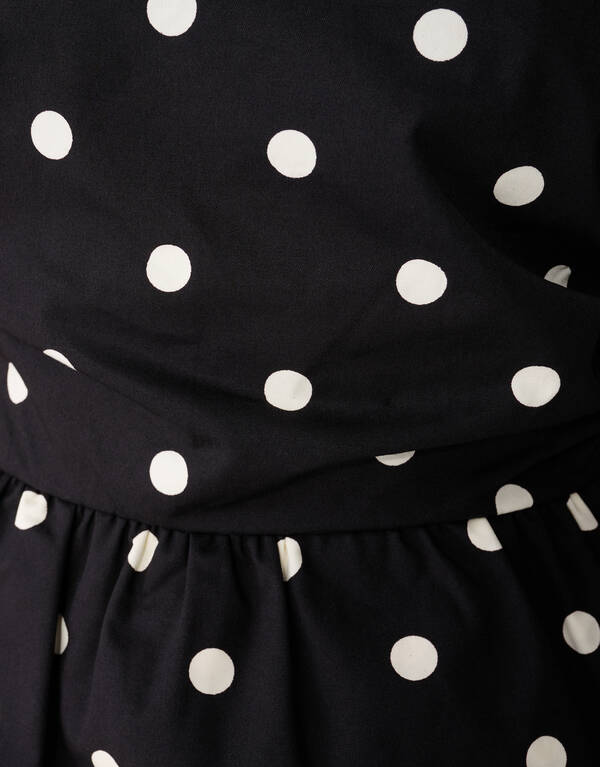 Strapless Polkadot Top Zwart/Wit SHOEBY WOMEN