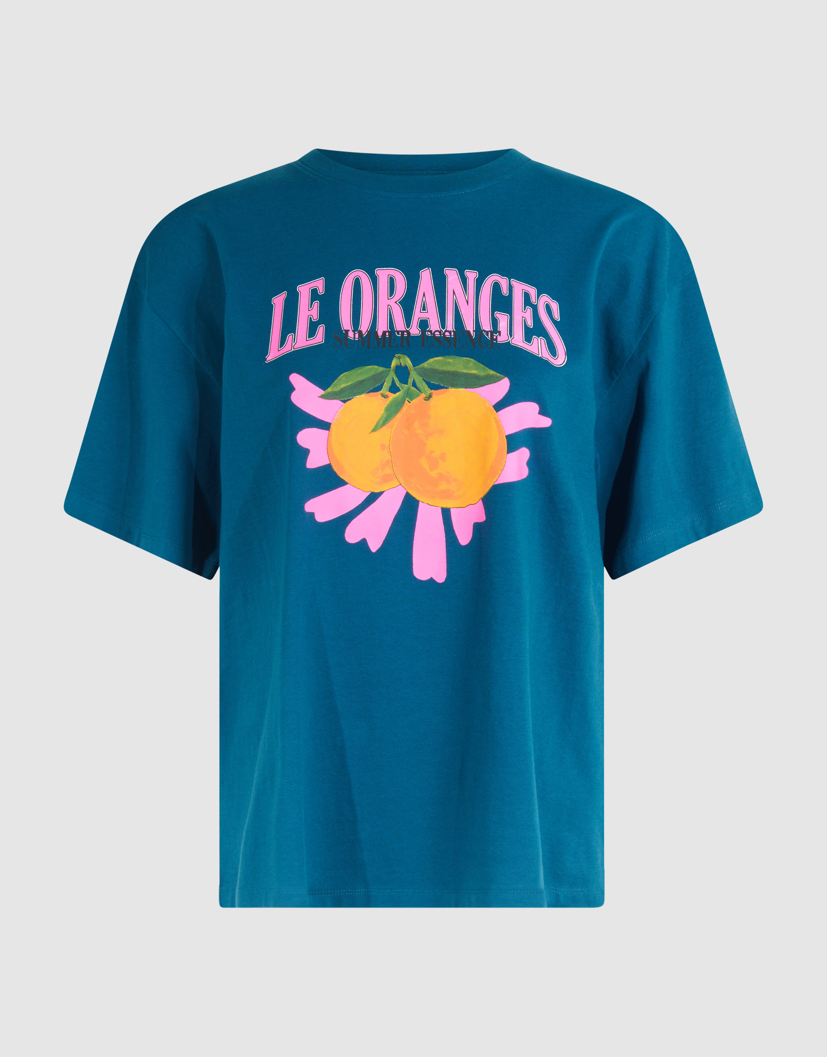 Orange Artwork T-shirt Blauw SHOEBY WOMEN