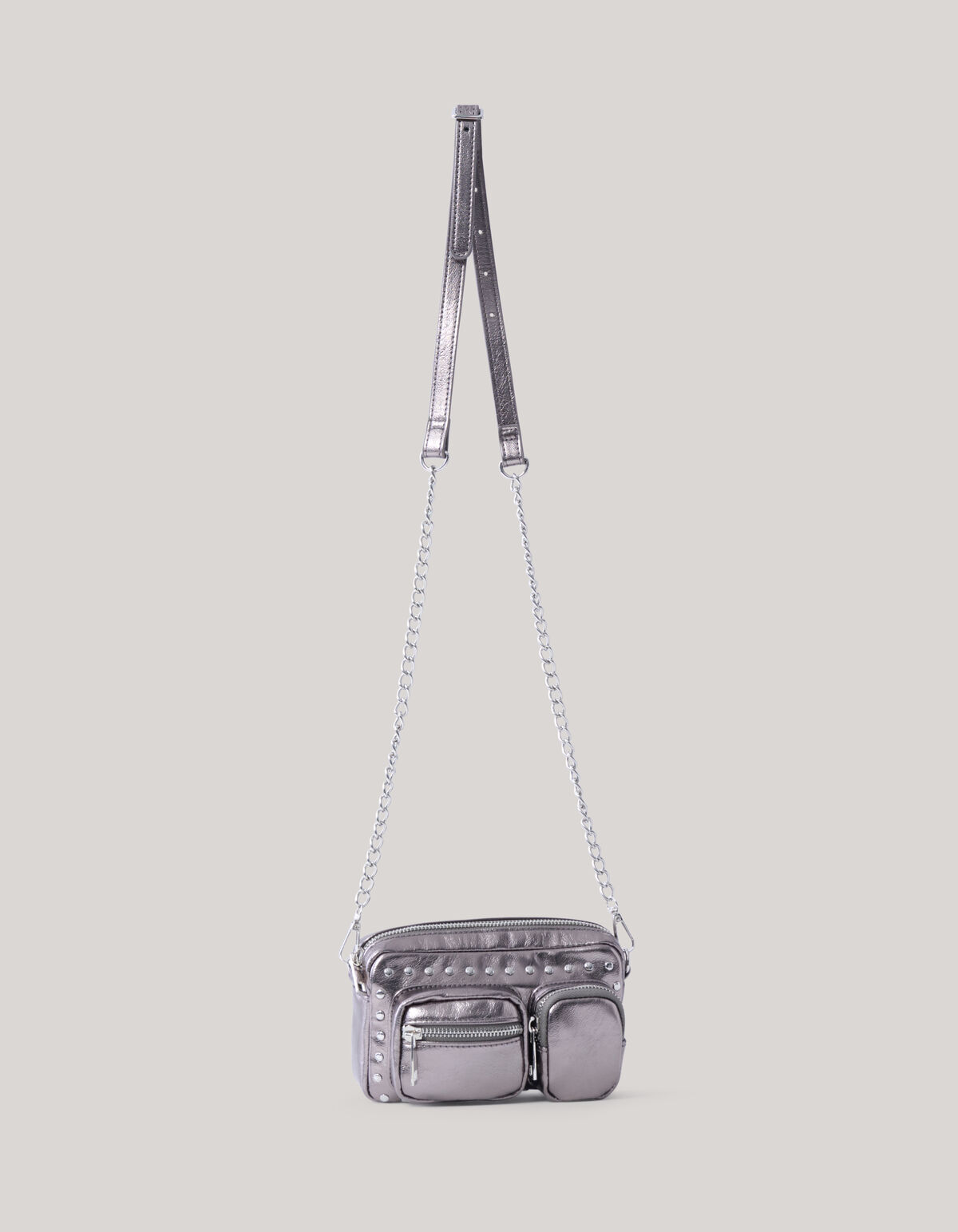 Studded Pocket Tas Zilver SHOEBY ACCESSOIRES