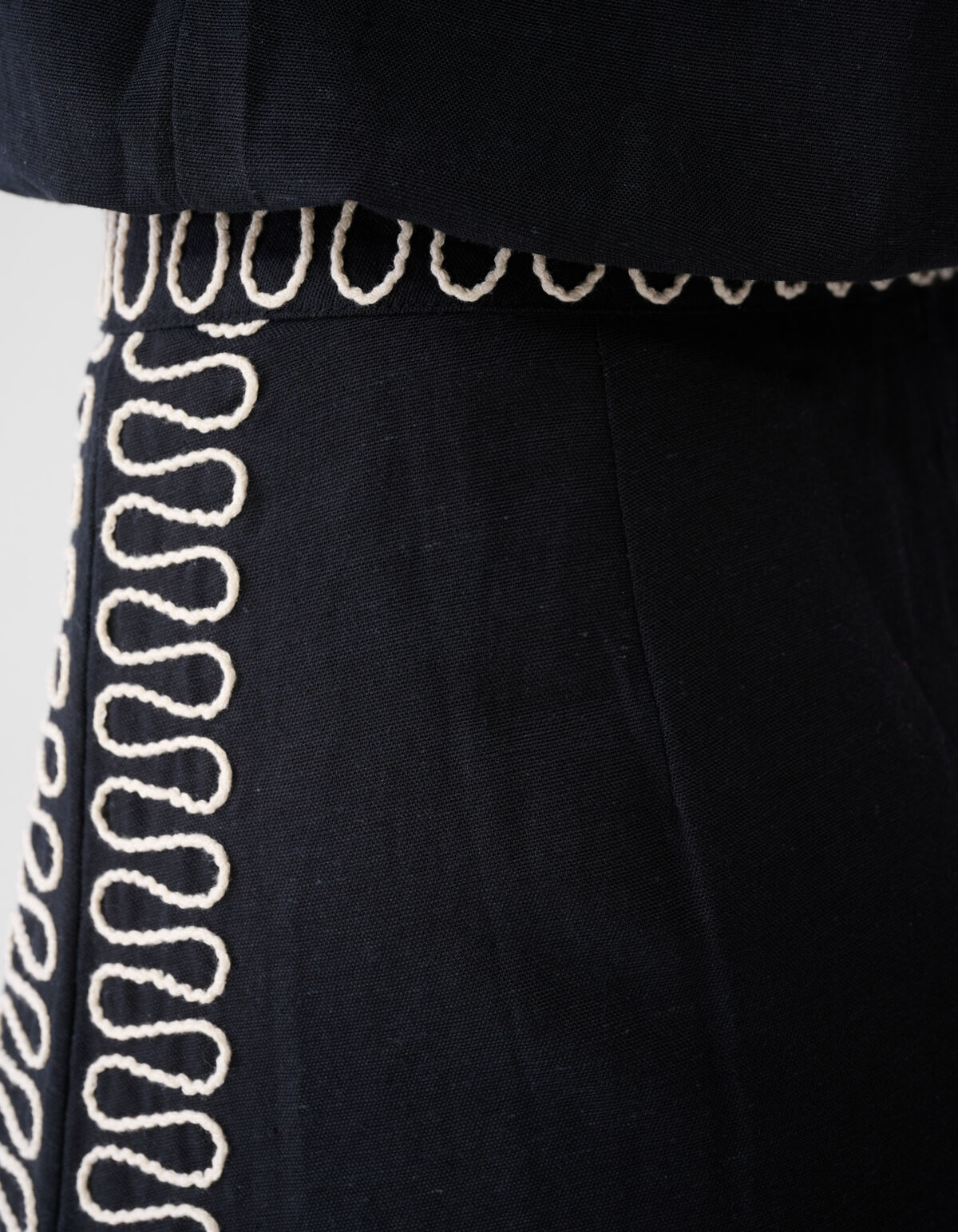 Embroidery Maxi Rok Zwart SHOEBY WOMEN