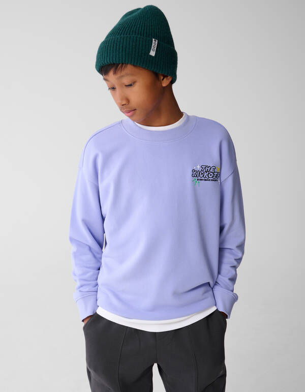 Kick Off Artwork Sweater Lichtpaars SHOEBY BOYS