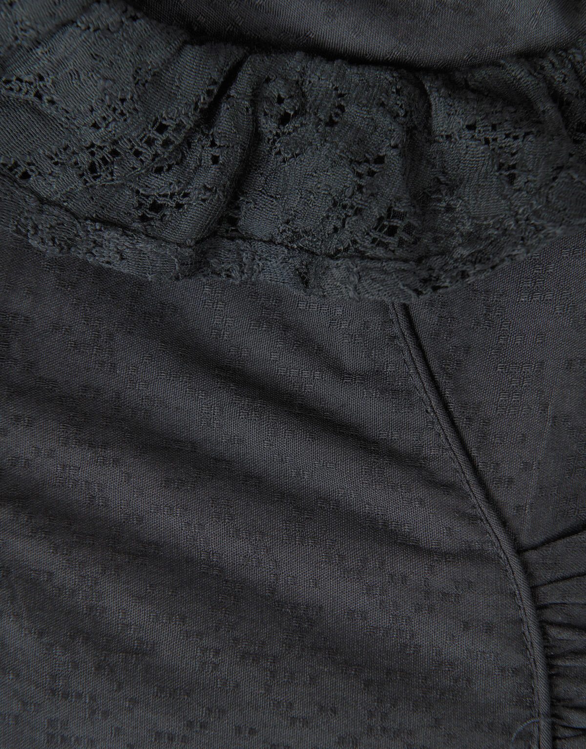 Kanten Ruffle Jurk Donkergrijs SHOEBY GIRLS