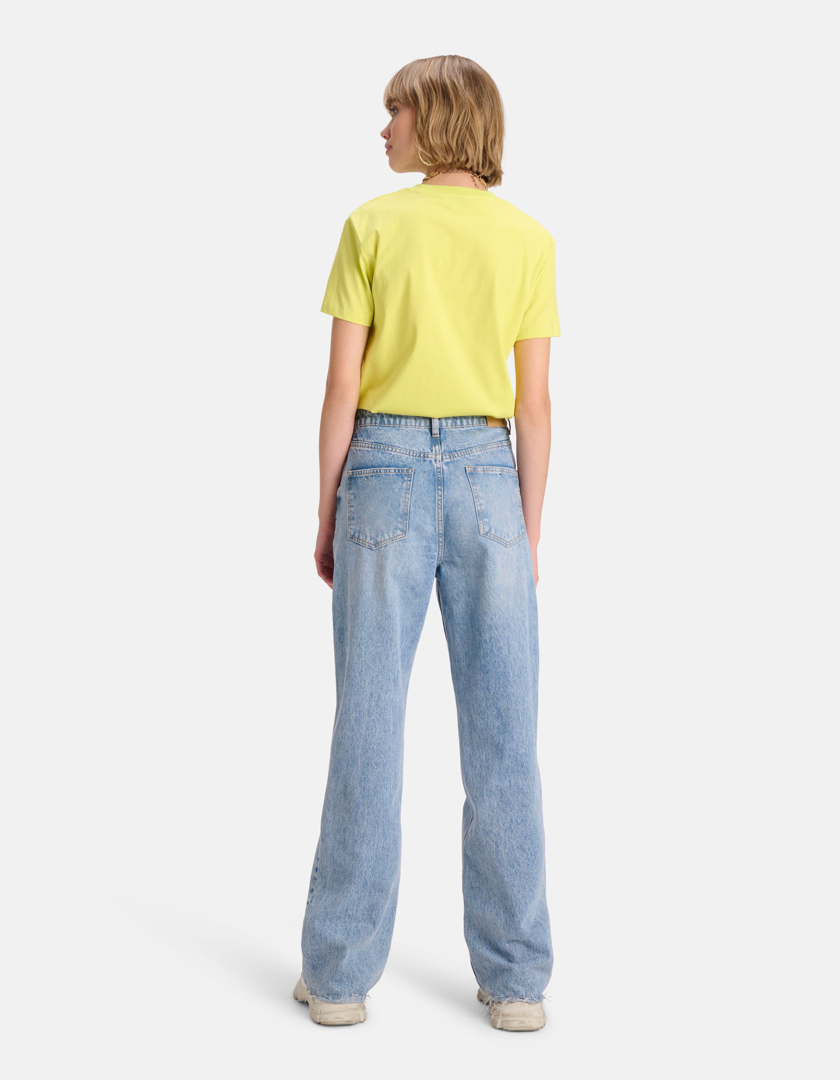 Basis T-shirt Lime Groen SHOEBY WOMEN