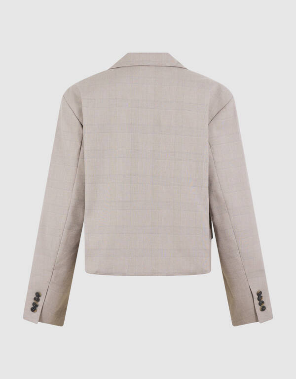 Ruiten Cropped Blazer Lichtgrijs SHOEBY WOMEN