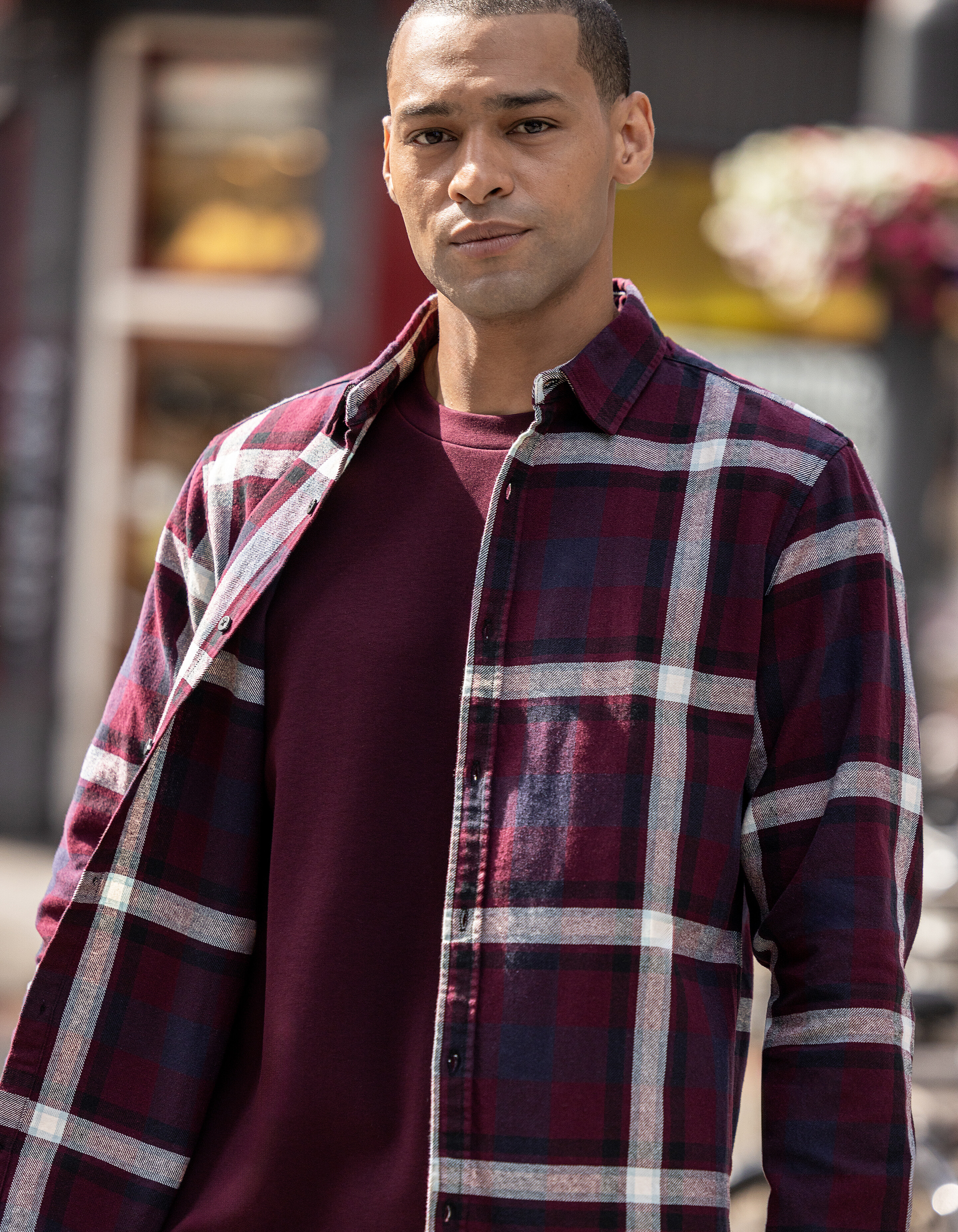 Relaxed Fit T-shirt Bordeaux SHOEBY MEN