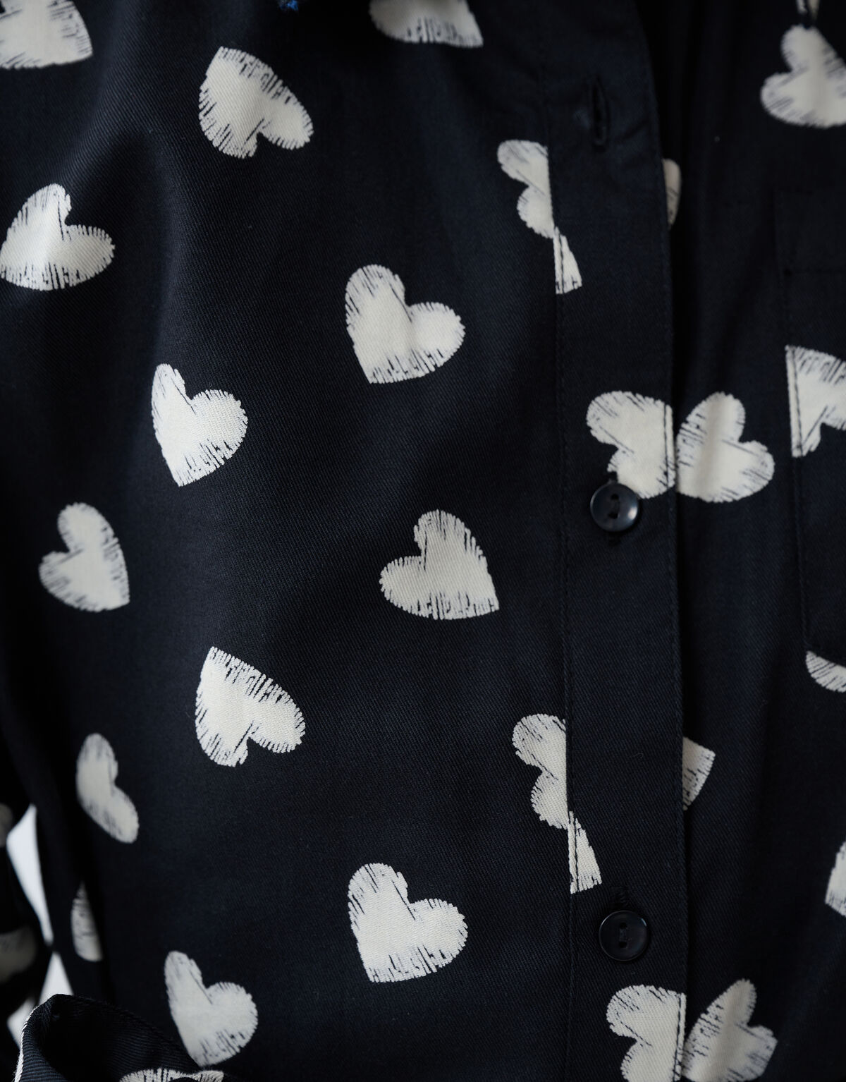 Heart Printed Jurk Zwart SHOEBY GIRLS