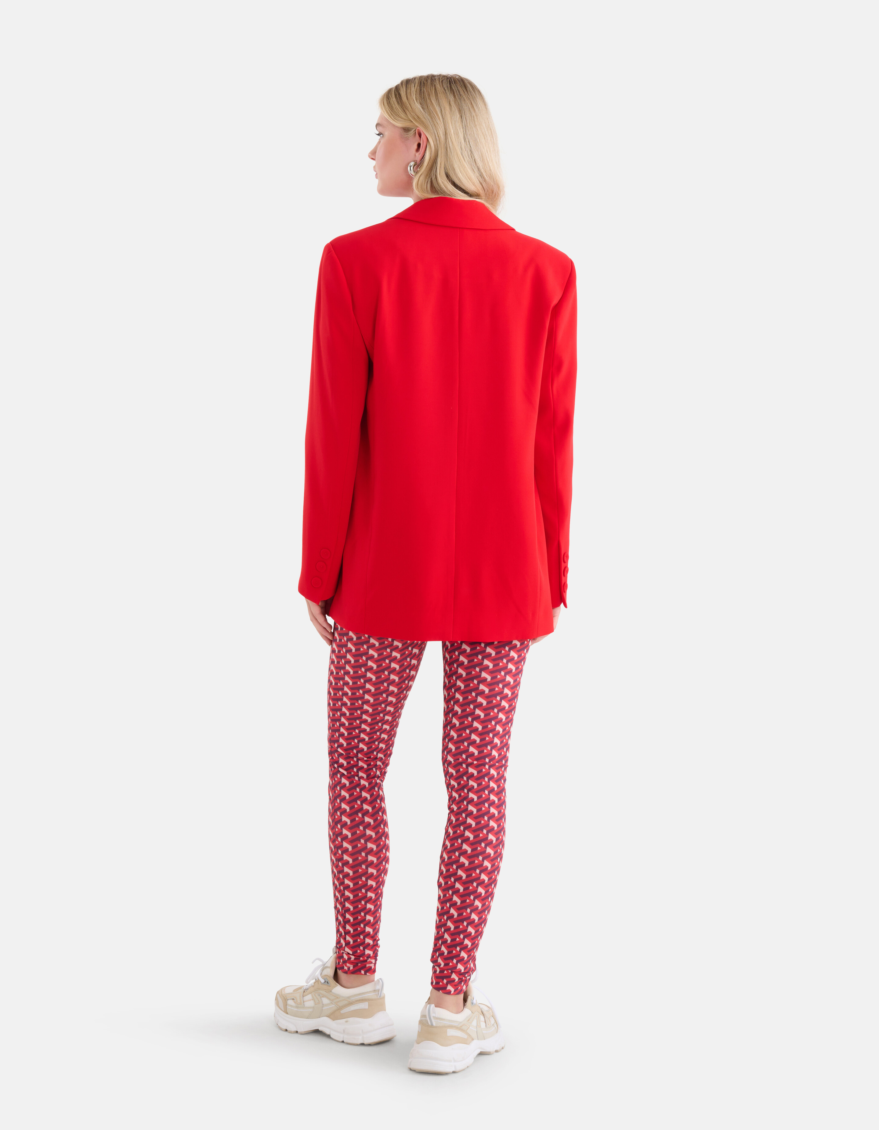 Oversized Geborduurde Blazer Rood SHOEBY WOMEN