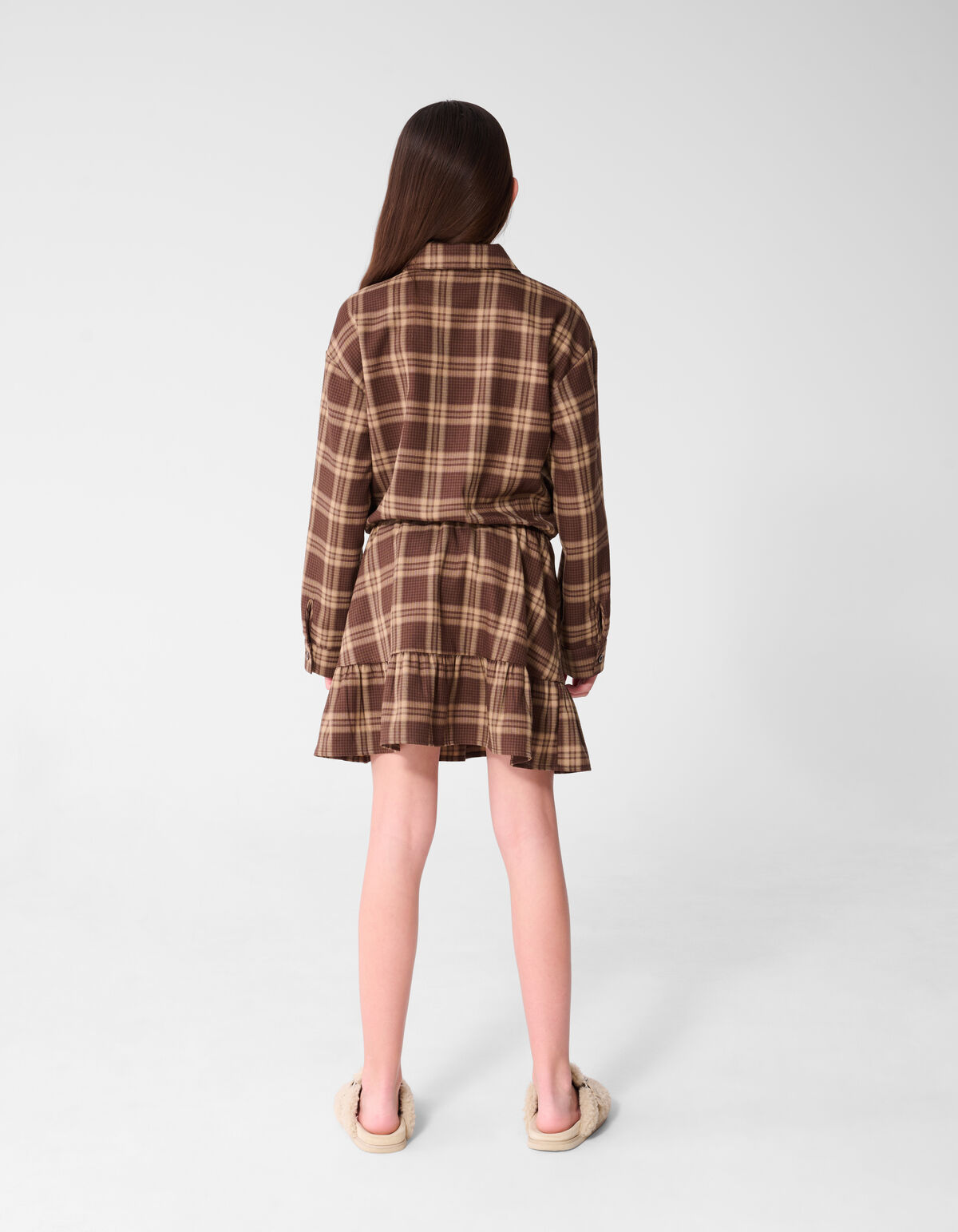 Ruiten Jurk Bruin SHOEBY GIRLS