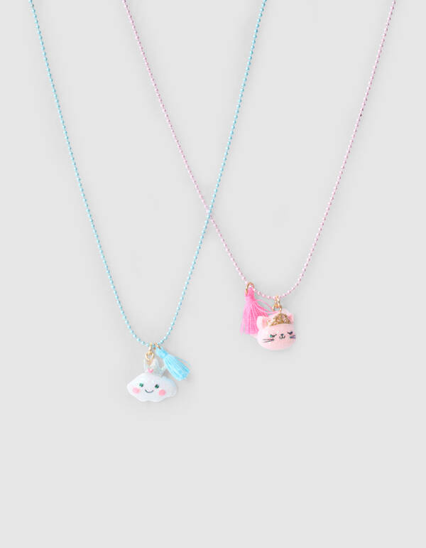 BFF Ketting Blauw/Roze SHOEBY ACCESSOIRES