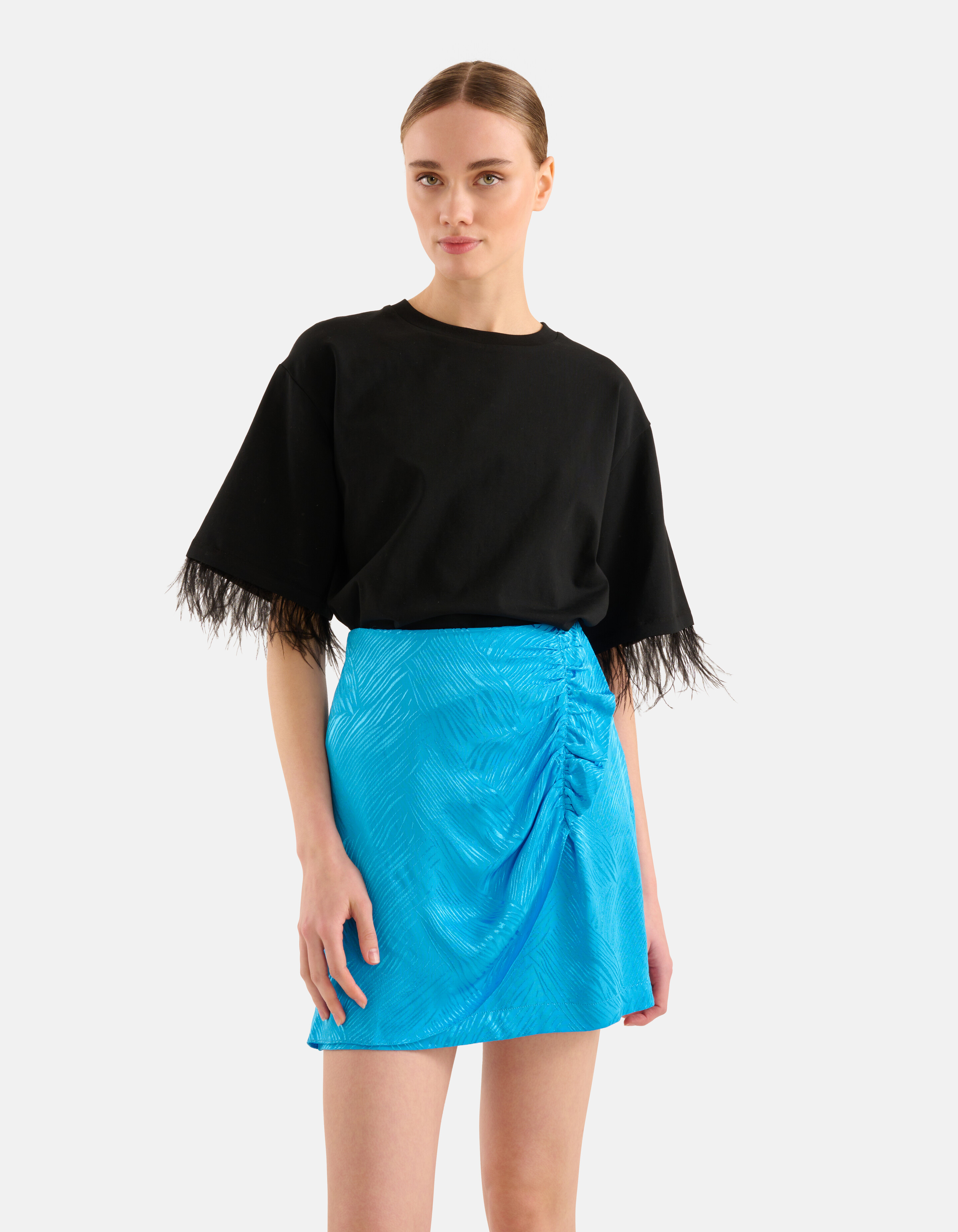 Jacquard Rok Blauw SHOEBY WOMEN