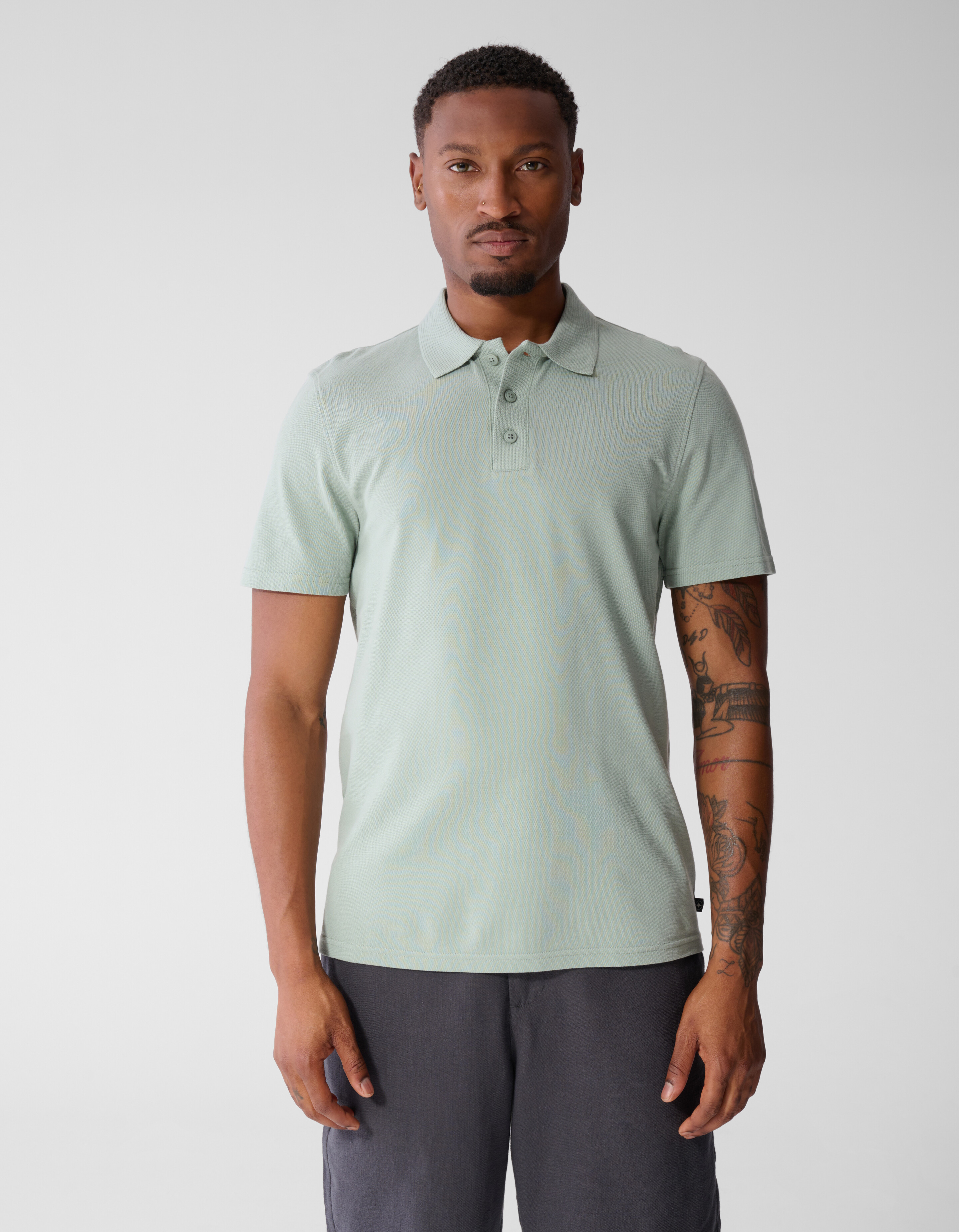Gebreide Polo Lichtgroen SHOEBY MEN
