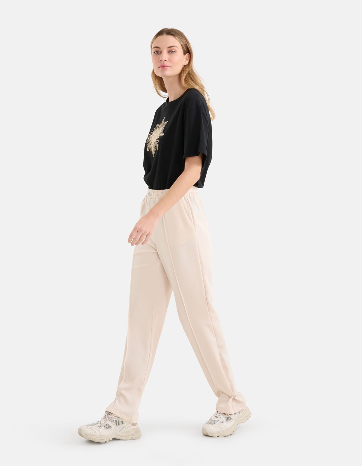 Wide Leg Broek Gebroken Wit SHOEBY WOMEN