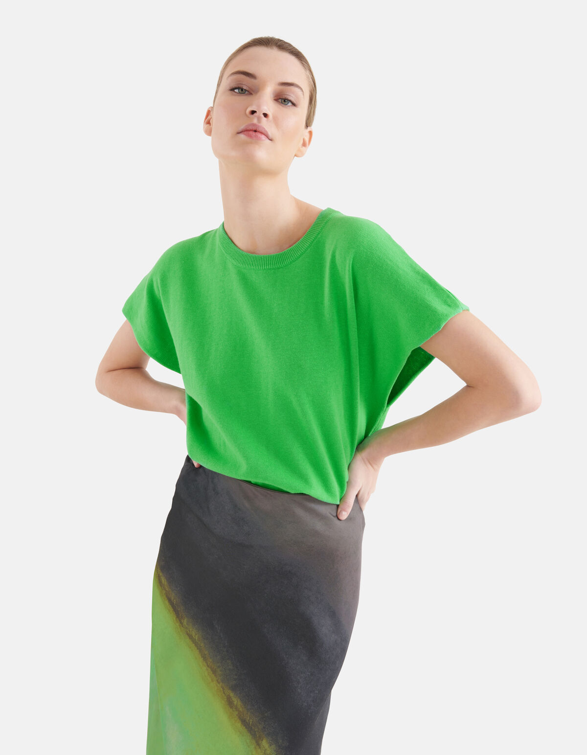 Gebreid T-shirt Groen By Mieke SHOEBY WOMEN
