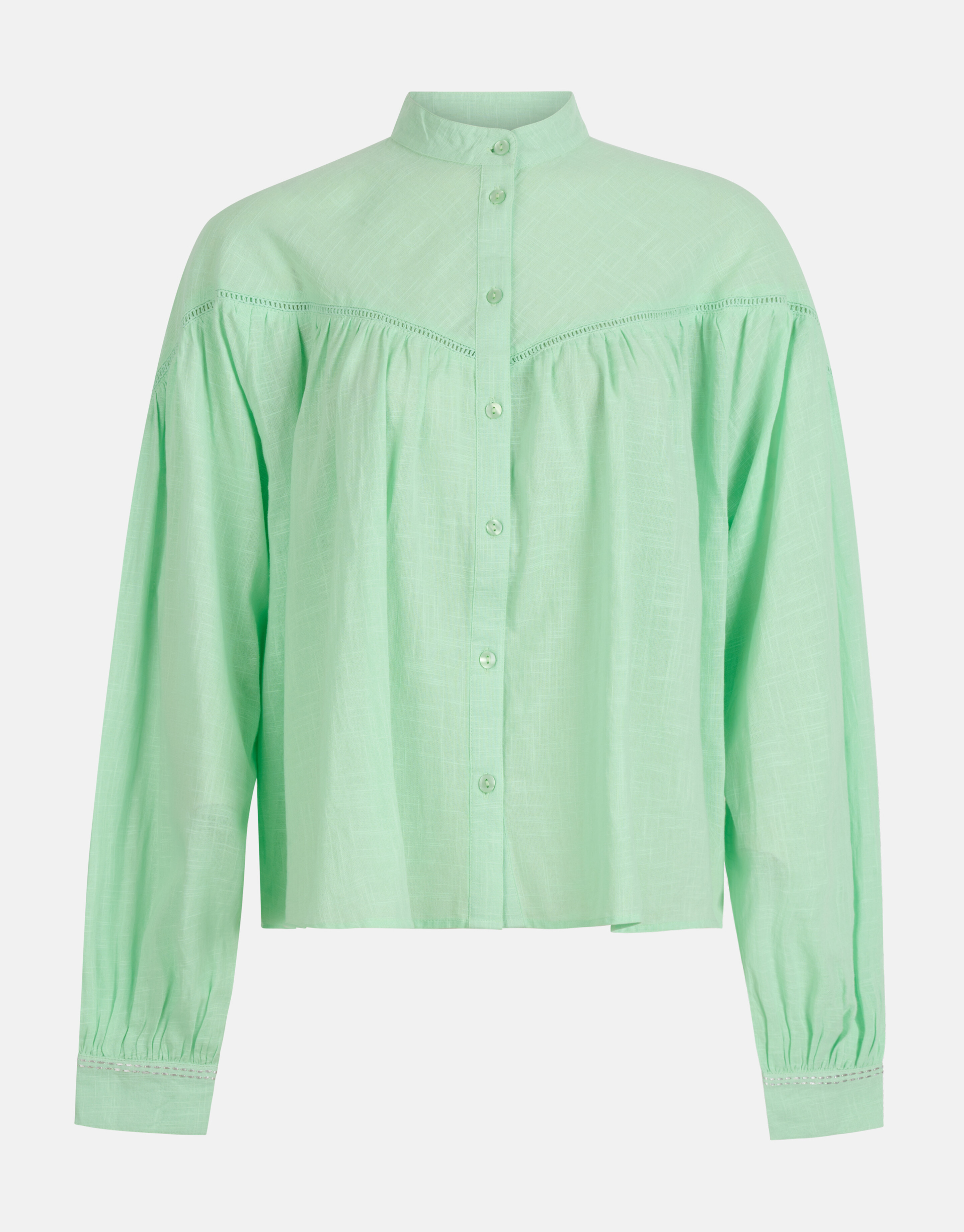 Embroidery Blouse Groen SHOEBY WOMEN