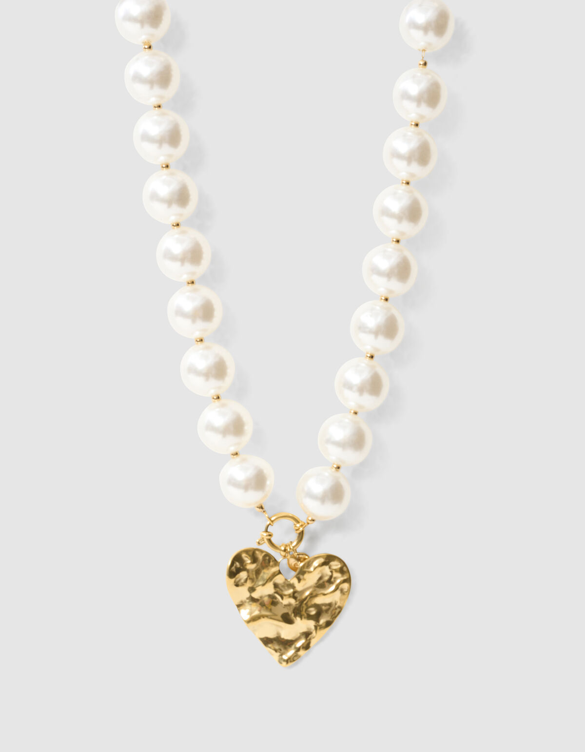 Beaded Parel Ketting Gebroken Wit SHOEBY ACCESSOIRES