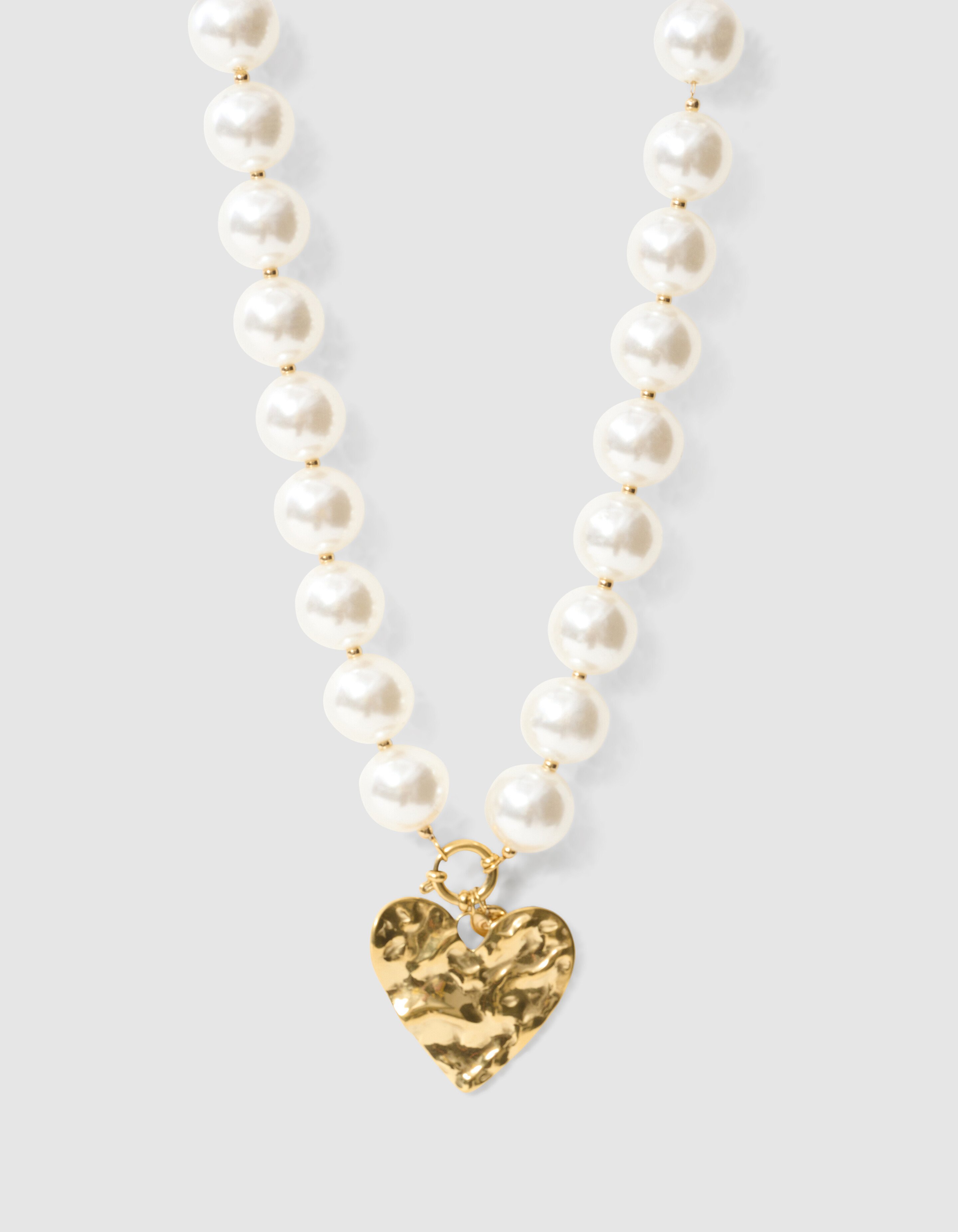 Beaded Parel Ketting Gebroken Wit SHOEBY ACCESSOIRES