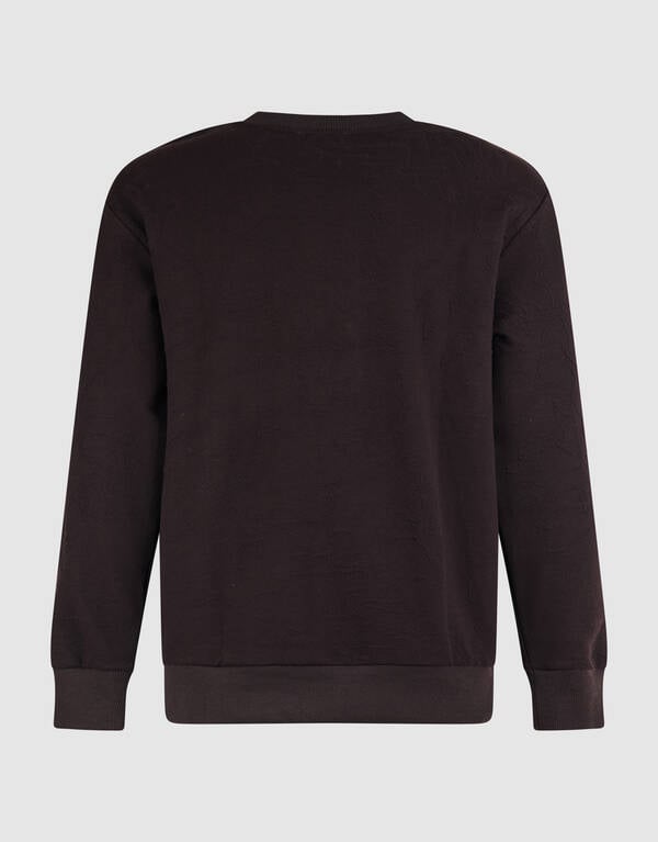 Structuur Sweater Donkerbruin SHOEBY MEN