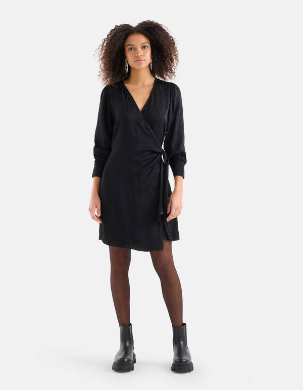 Jacquard Wikkeljurk Zwart SHOEBY WOMEN
