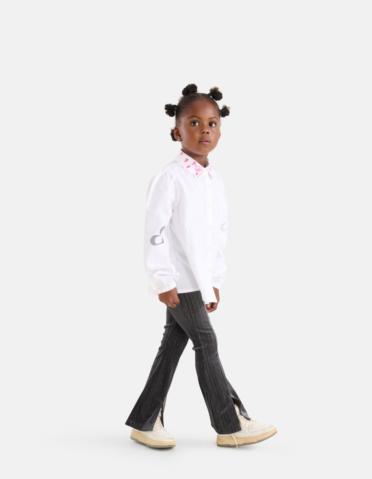 Mesh Blouse Wit SHOEBY GIRLS