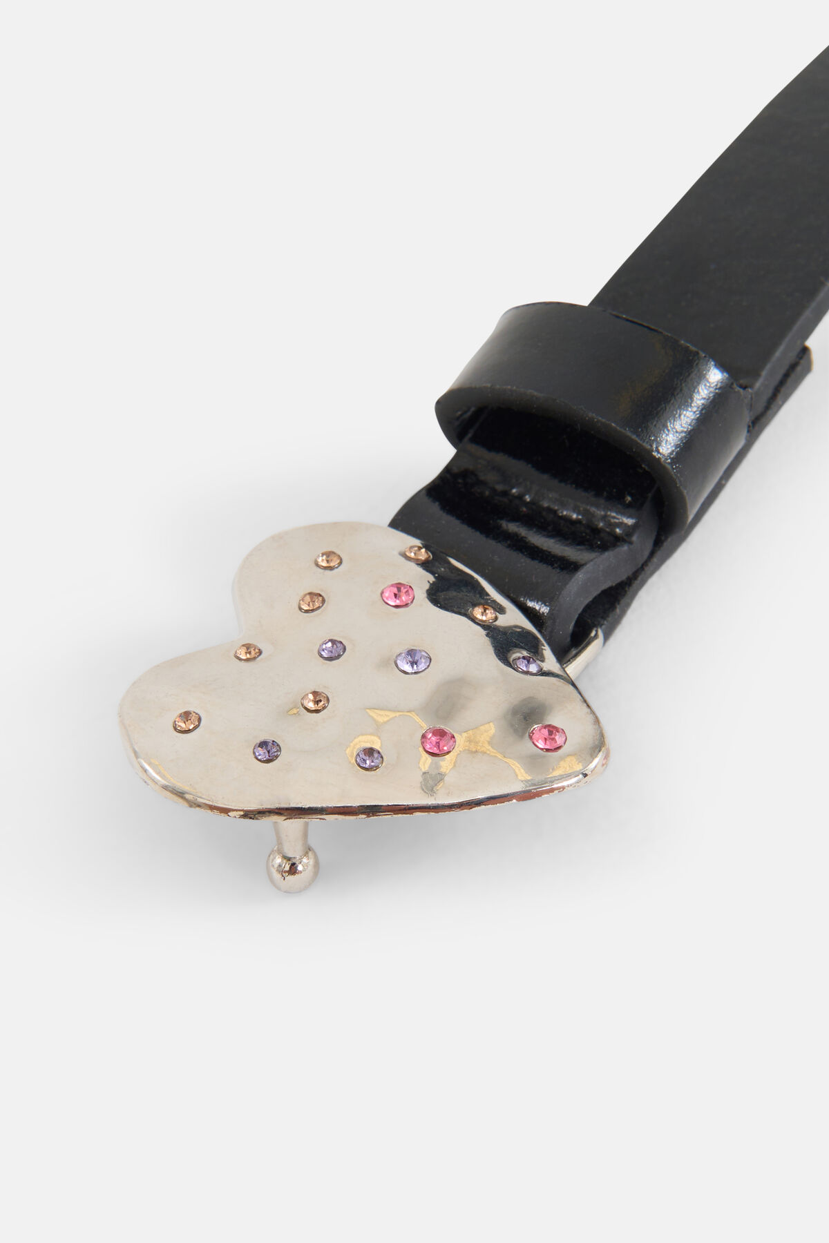 Heart Buckle Riem Zwart SHOEBY ACCESSOIRES