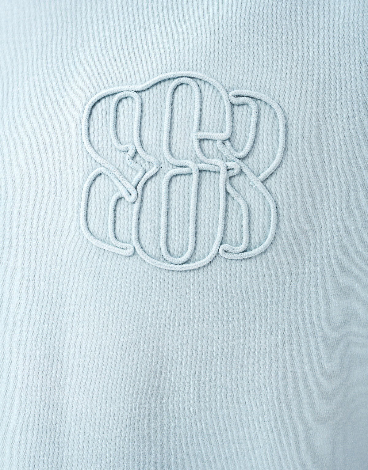 Embroidery T-shirt Lichtblauw SHOEBY MEN