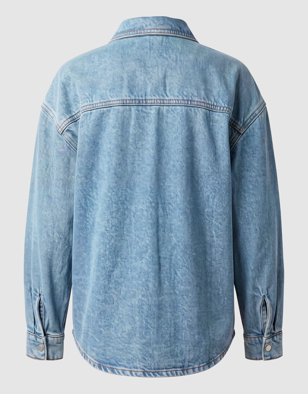 Denim Heart Print Blouse Blauw SHOEBY GIRLS