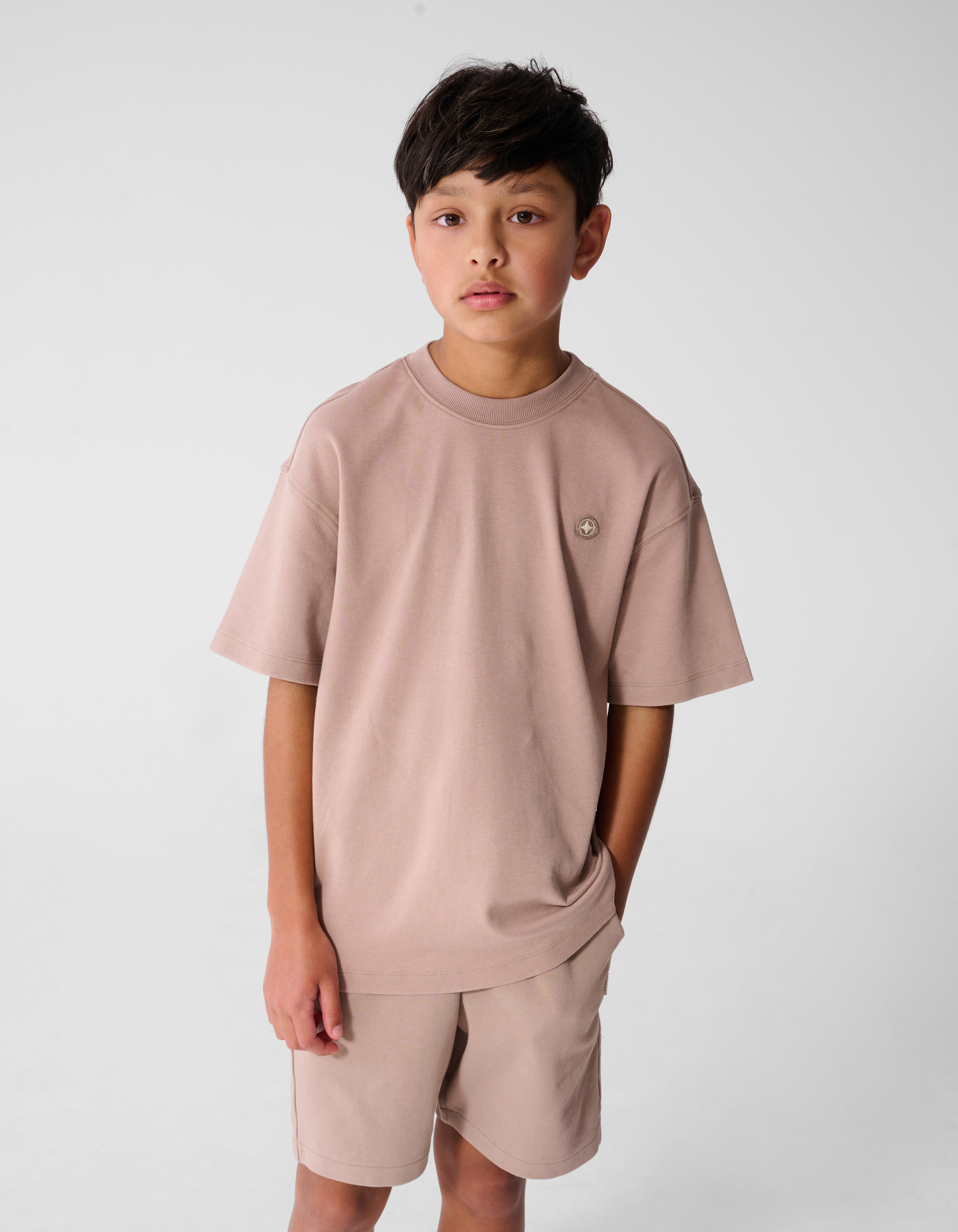 Spark Washed T-shirt Taupe SHOEBY BOYS