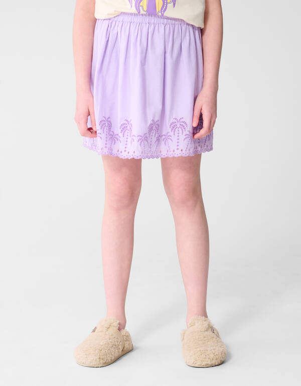 Palm Embroidery Mini Rok Lichtpaars SHOEBY GIRLS