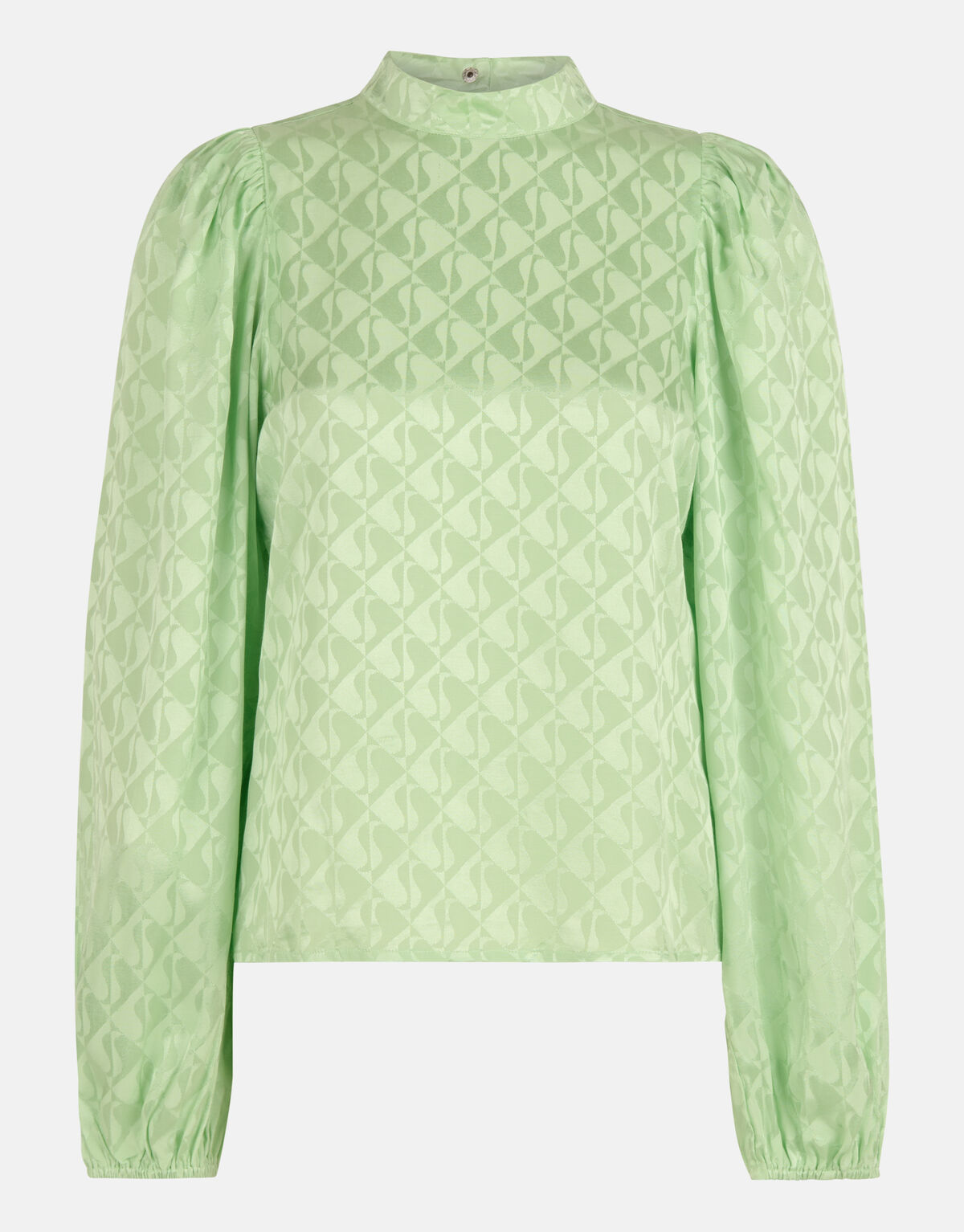 Satijnen Jacquard Blouse Groen SHOEBY WOMEN