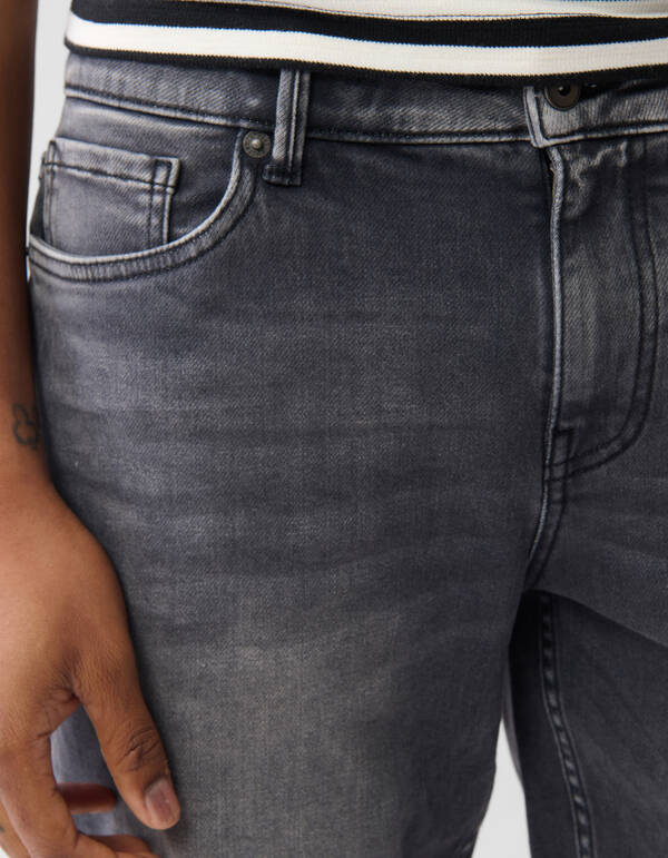 Denim Short Donkergrijs SHOEBY MEN