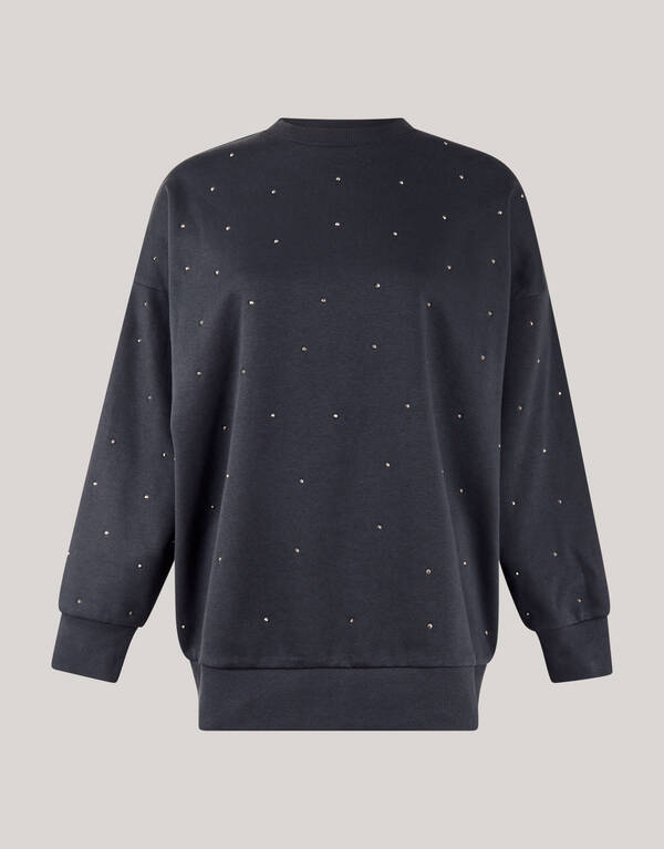 Strass Sweater Donkergrijs SHOEBY WOMEN