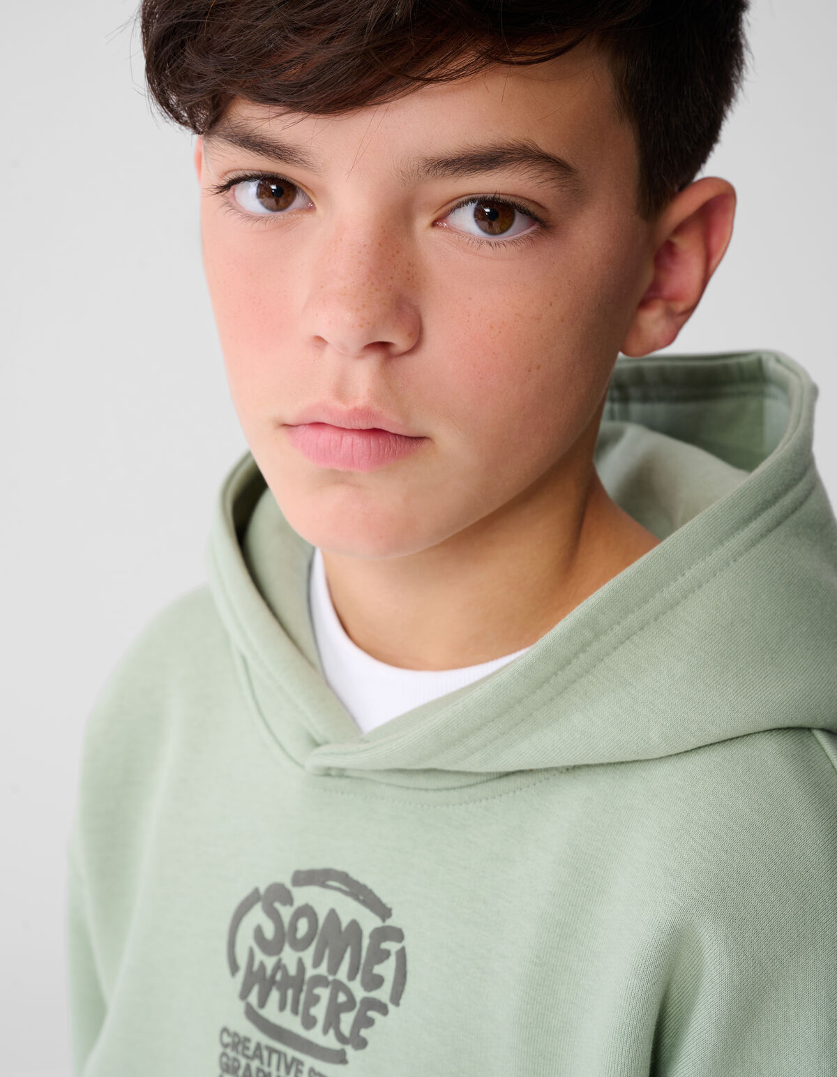 Somewhere Artwork Hoodie Lichtgroen SHOEBY BOYS
