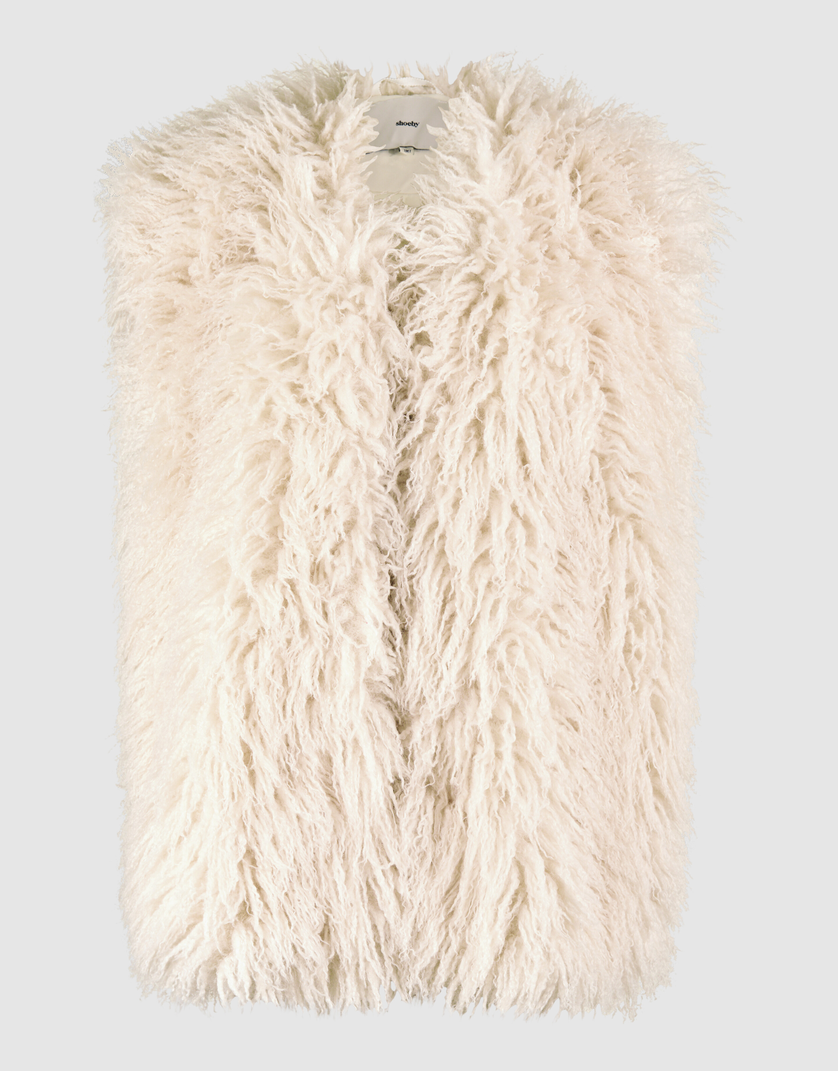 Oversized Teddy Gilet Gebroken Wit By Mieke SHOEBY WOMEN