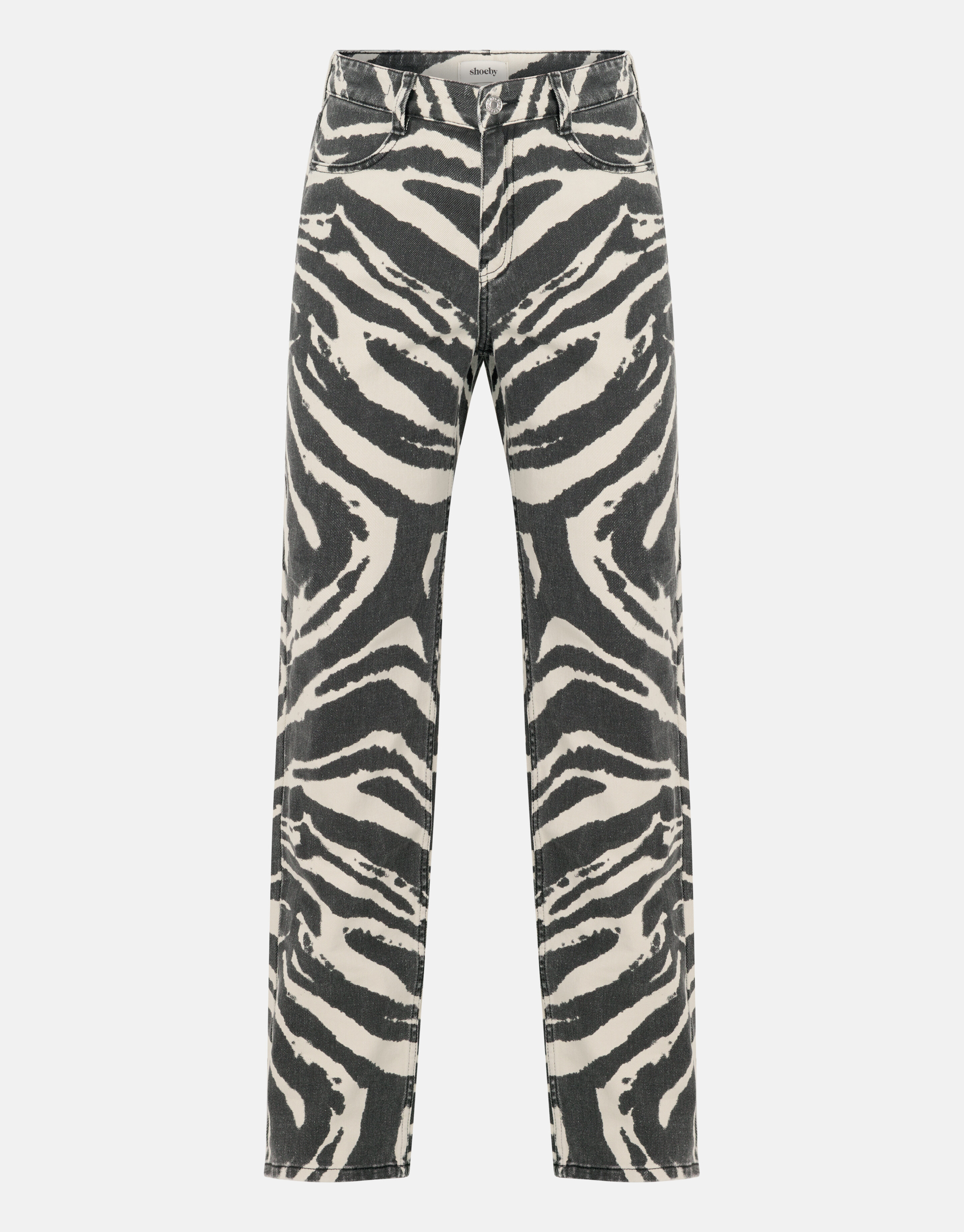 Zebraprint Jeans Zwart SHOEBY WOMEN